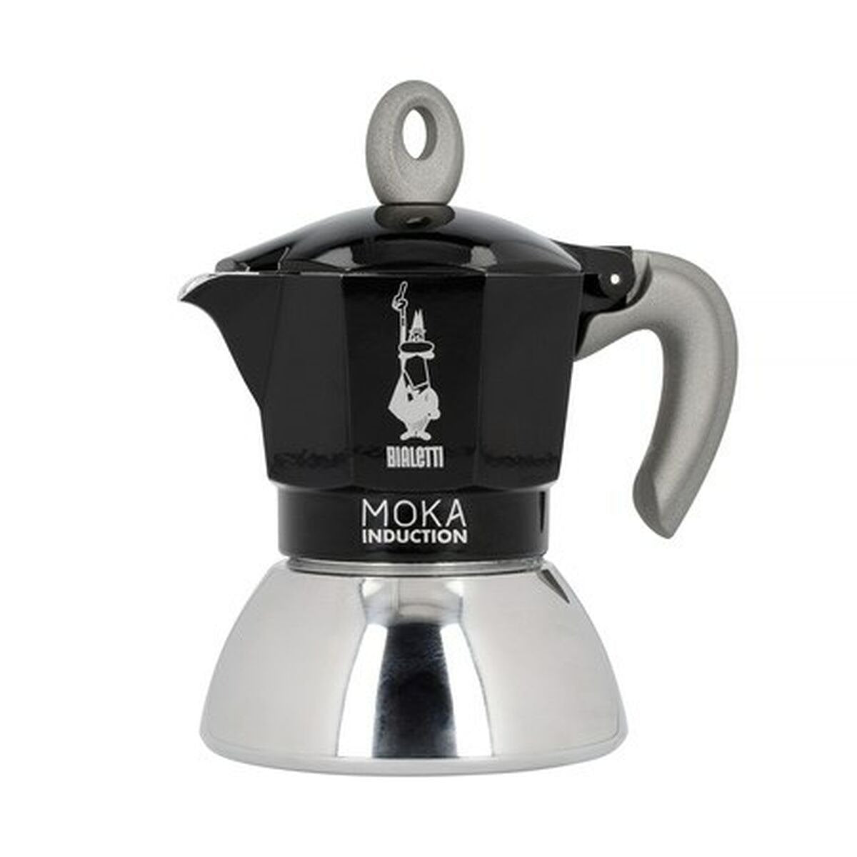 Italiaanse Koffiepot Bialetti Moka Induction Zwart Metaal Roestvrij staal Aluminium 100 ml 2 Koppar