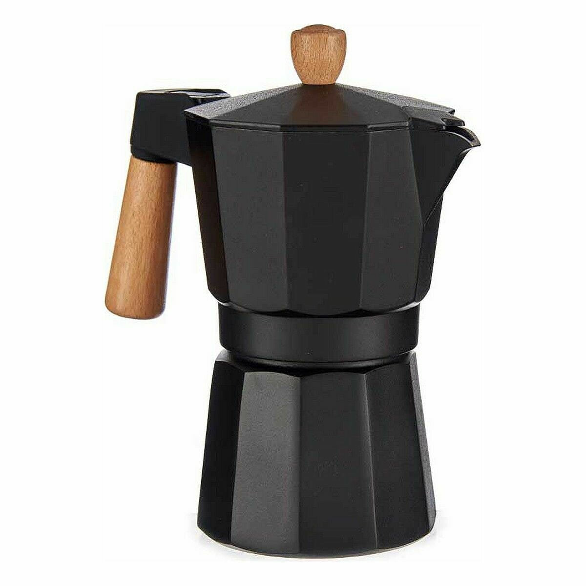 Italiaanse Koffiepot Hout Aluminium 300 ml (12 Stuks)