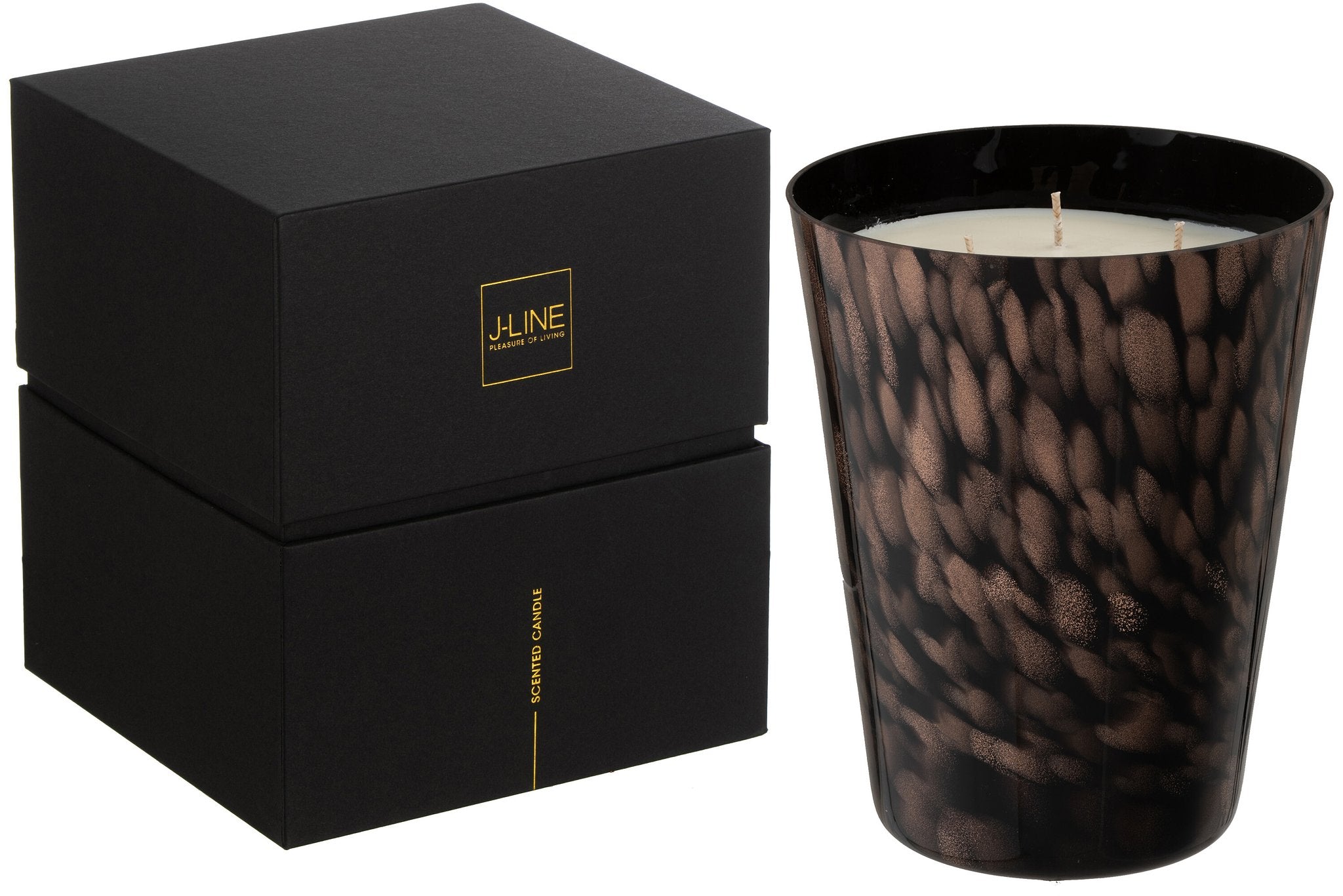 J-Line Geurkaars Noa Sandalwood Zwart/Goud Large