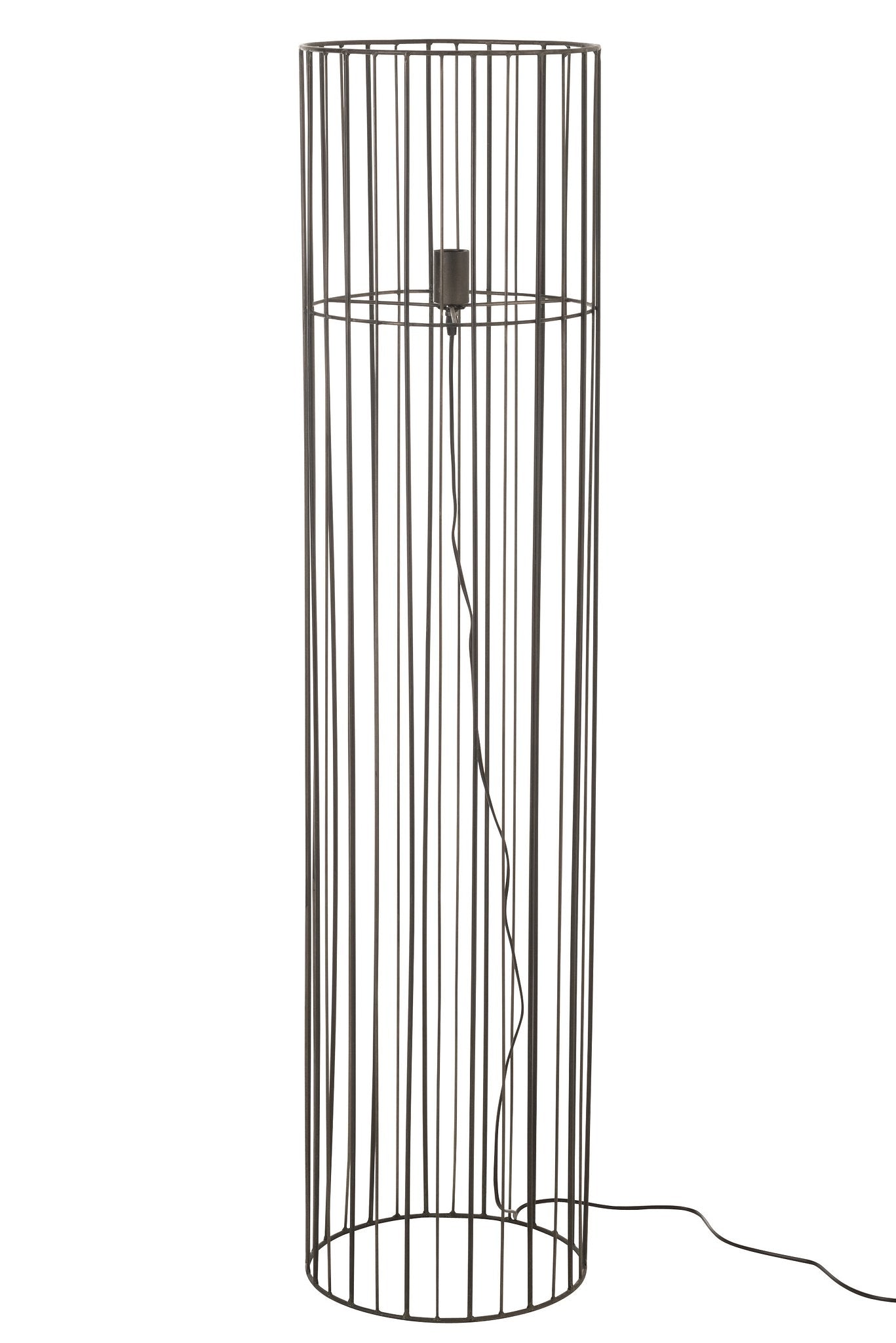 J-Line Lamp Staand Rond Metaal Zwart