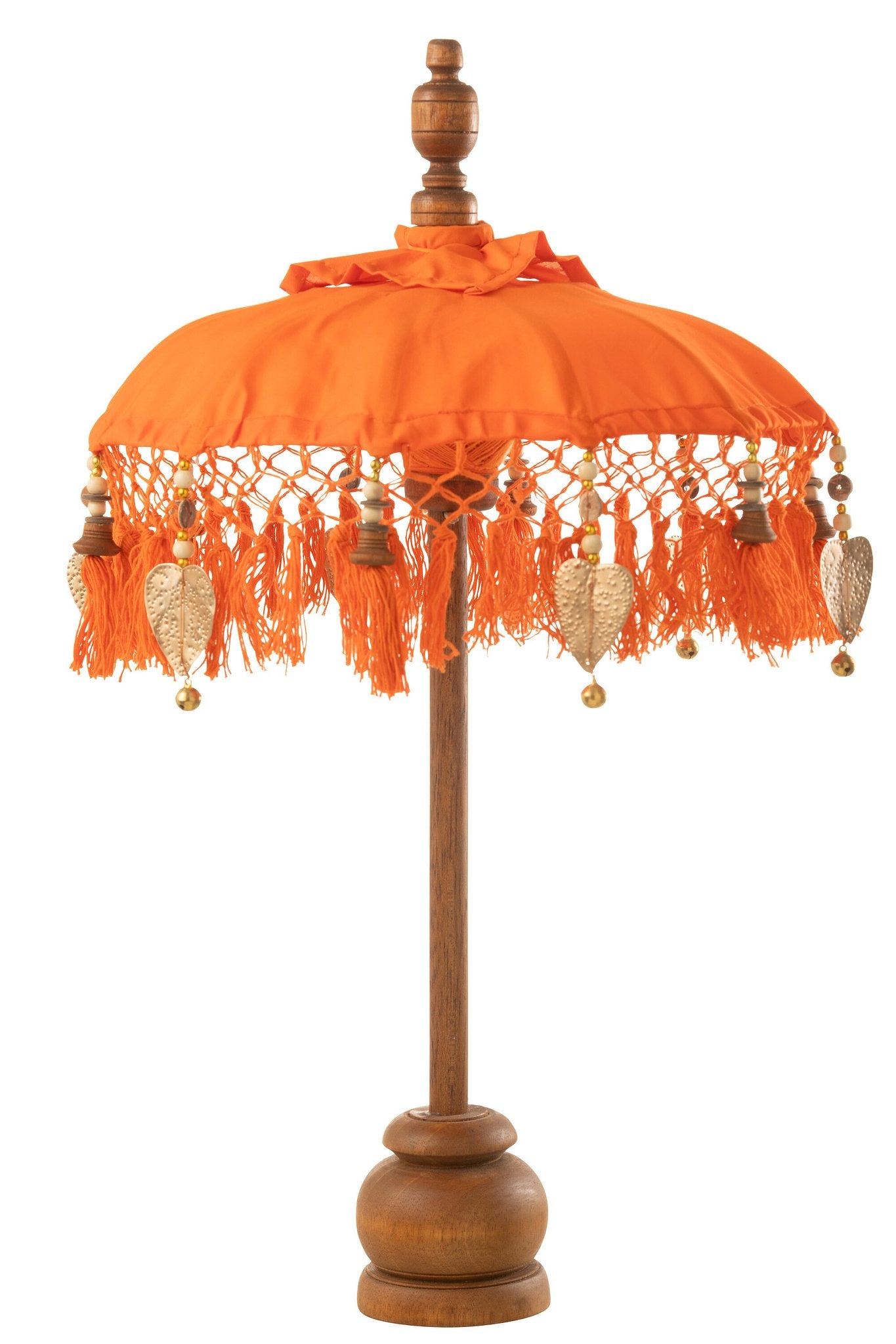 J-Line Parasol Dayu Katoen/Hout Oranje Small