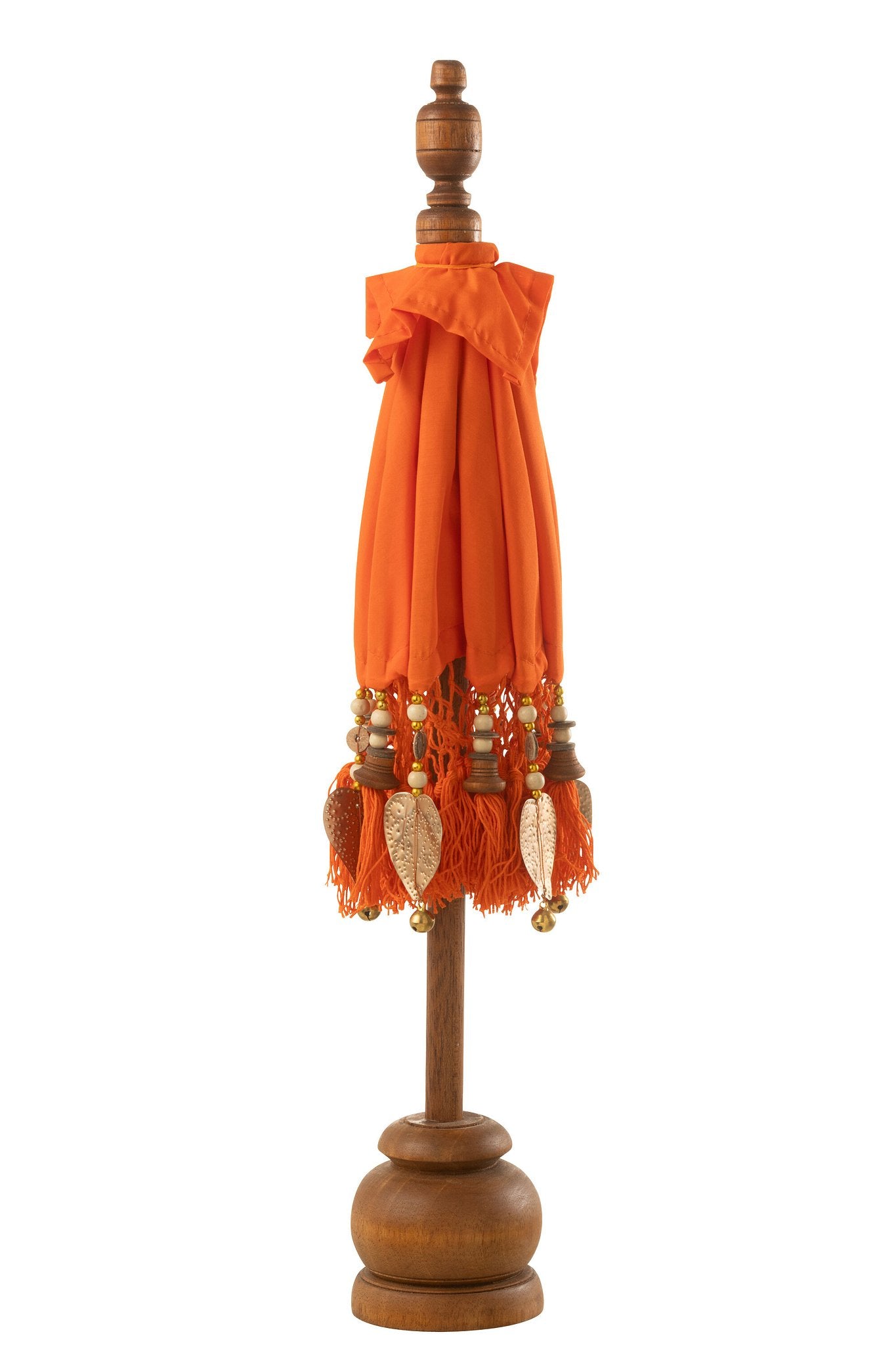 J-Line Parasol Dayu Katoen/Hout Oranje Small