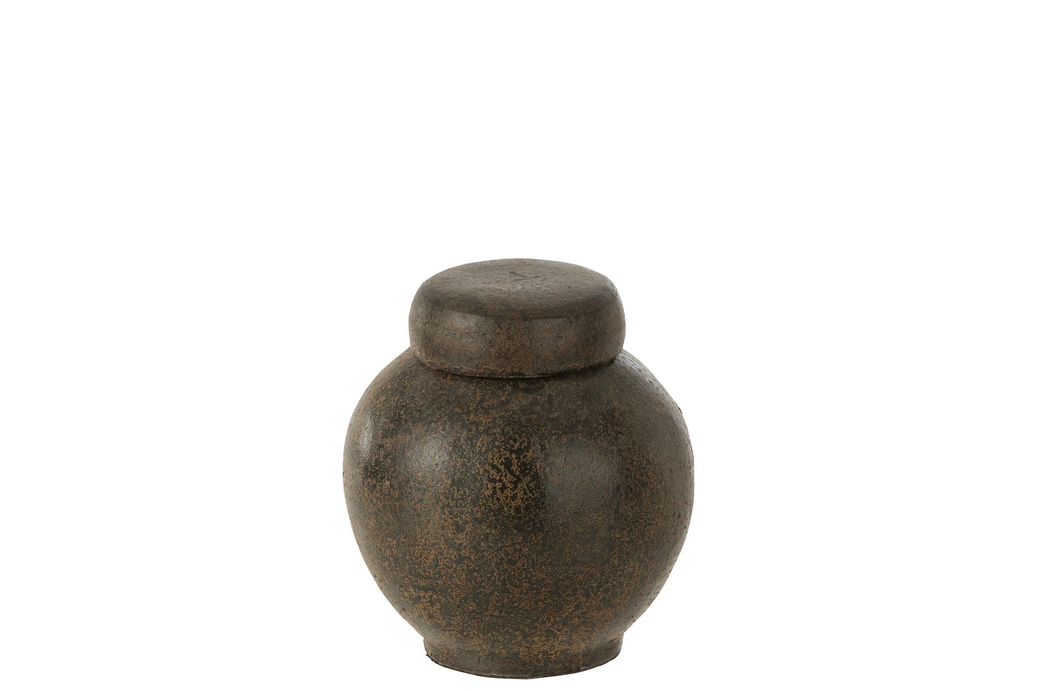J-Line Pot Met Deksel Terracotta Bruin Small