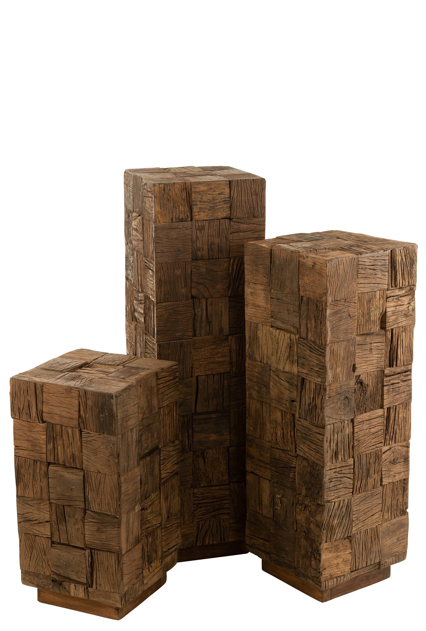 J-Line sokkel - hout - naturel - large