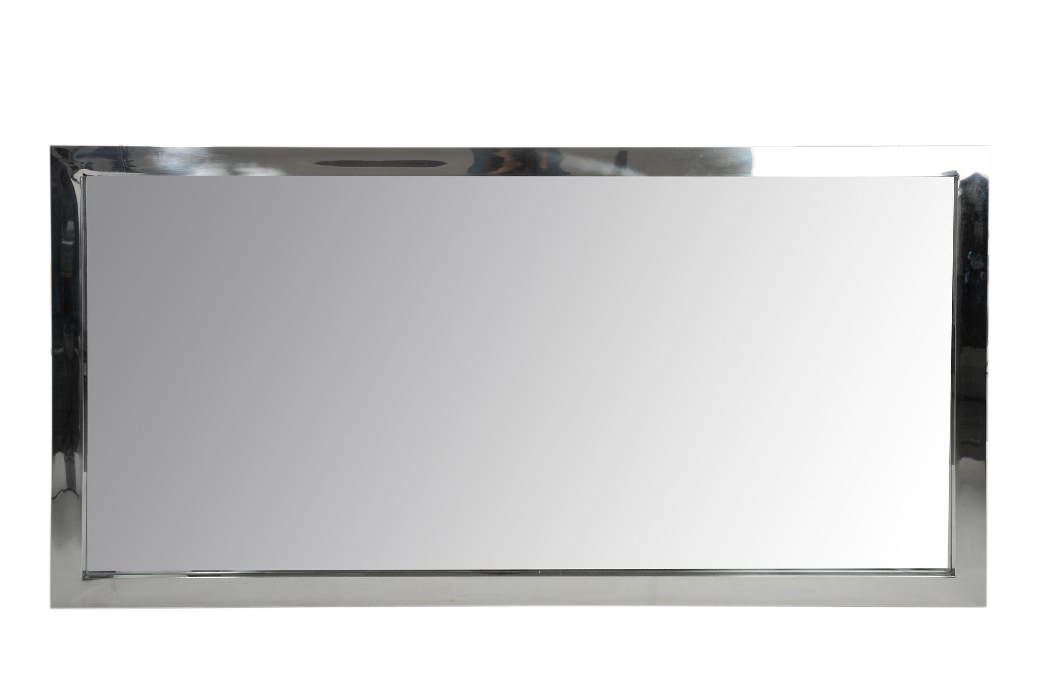 J-Line Spiegel Rechthoek Roestvrij Staal/Glas Zilver 90X4x180cm
