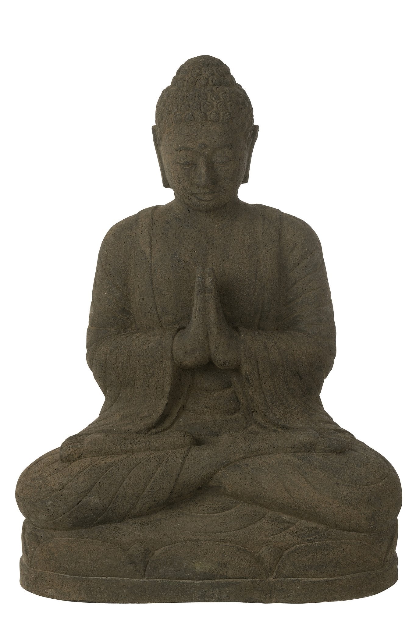 J-Line Standbeeld Namaste Cement/Resin Zwart