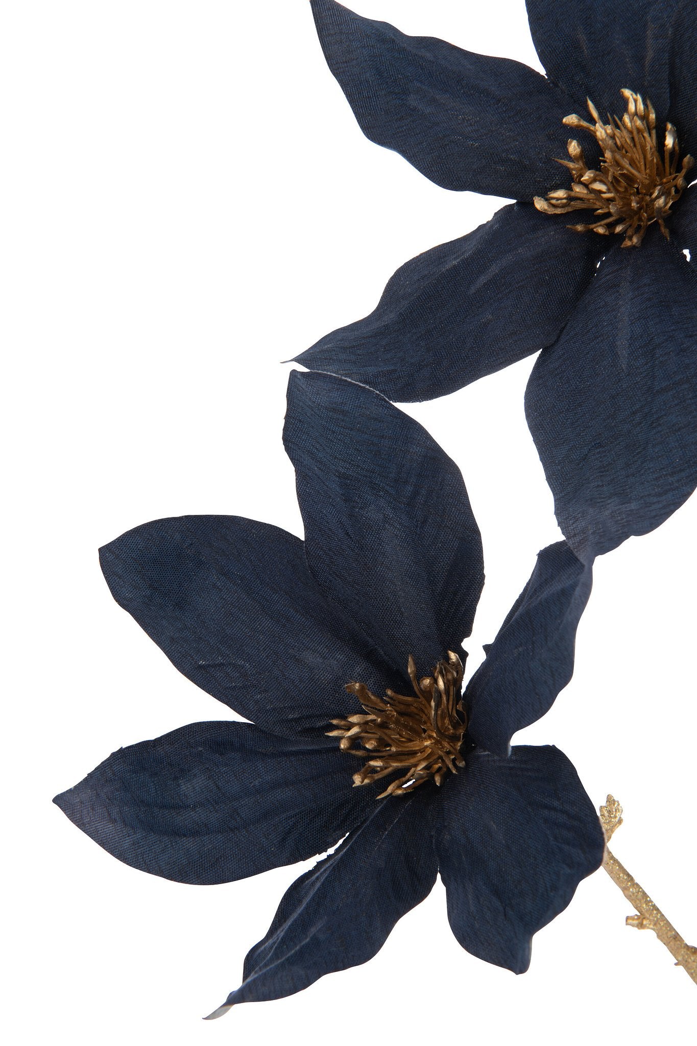 J-Line Tak Clematis Plastiek Donker Blauw/Goud