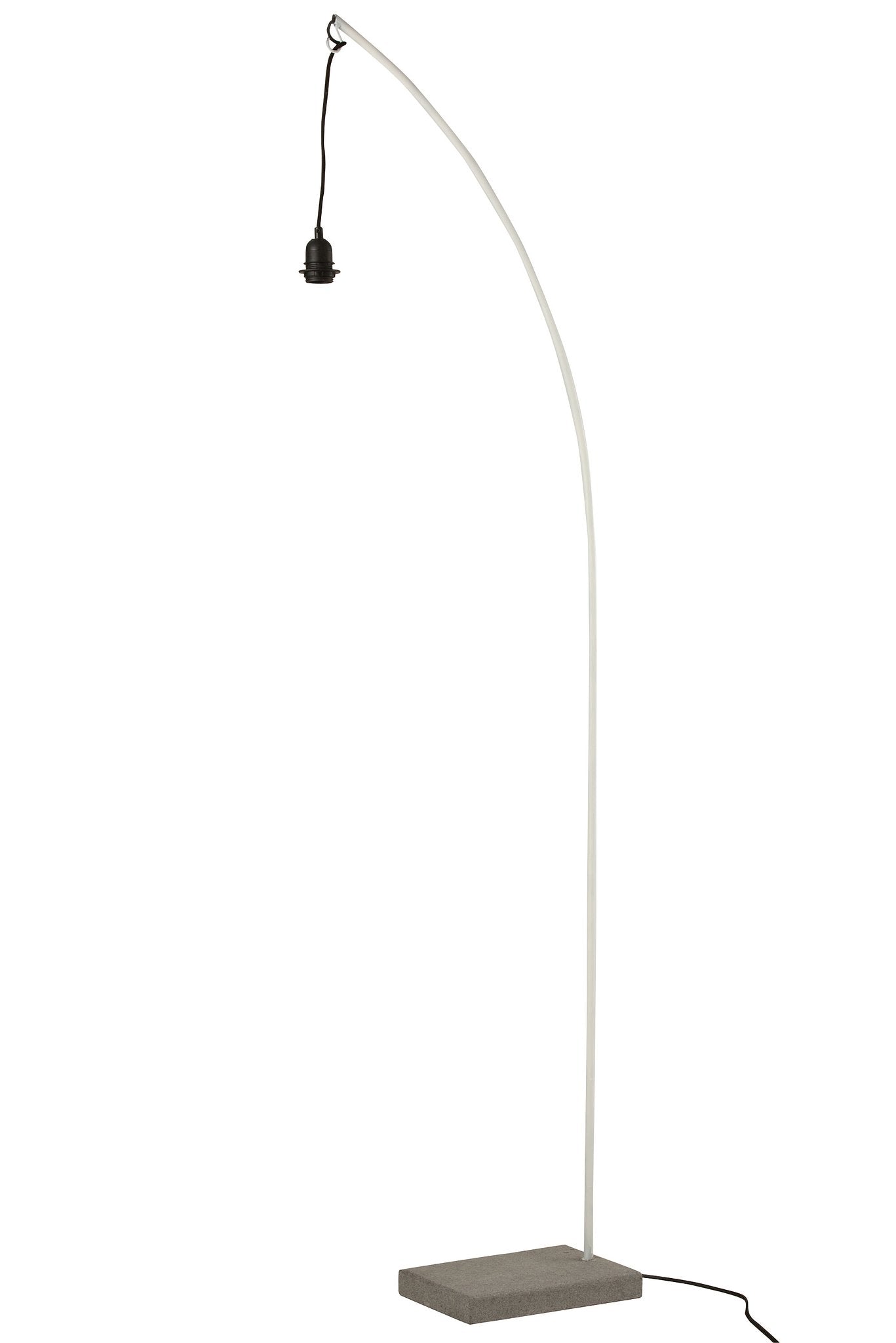 J-Line Voet Lamp Ijzer/Beton Wit/Grijs