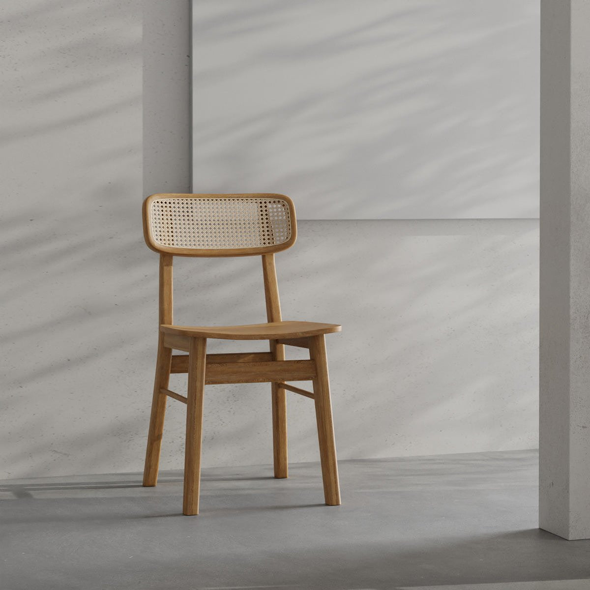 Jenson Dining Chair, Rattan & Natural seat