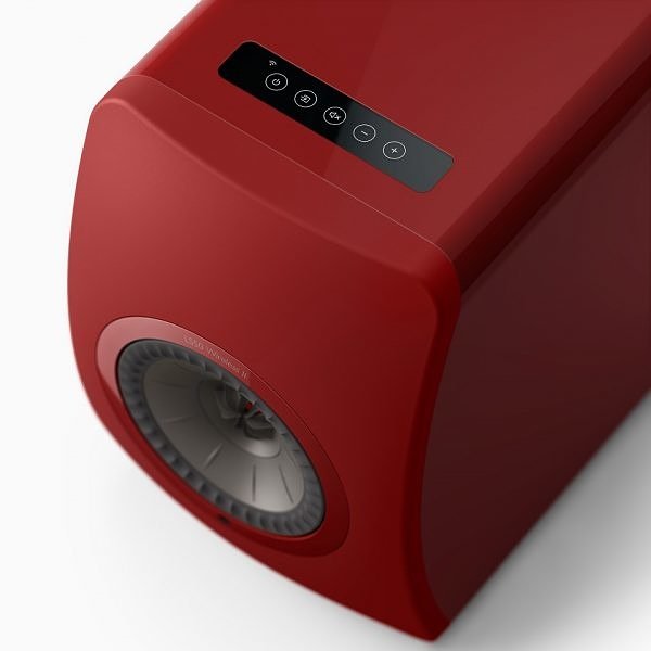 Kef LS50 Wireless 2 Boekenplank speaker - Grimson Red (per paar)