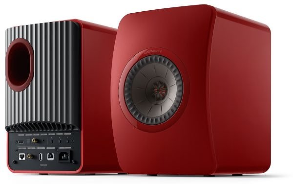 Kef LS50 Wireless 2 Boekenplank speaker - Grimson Red (per paar)