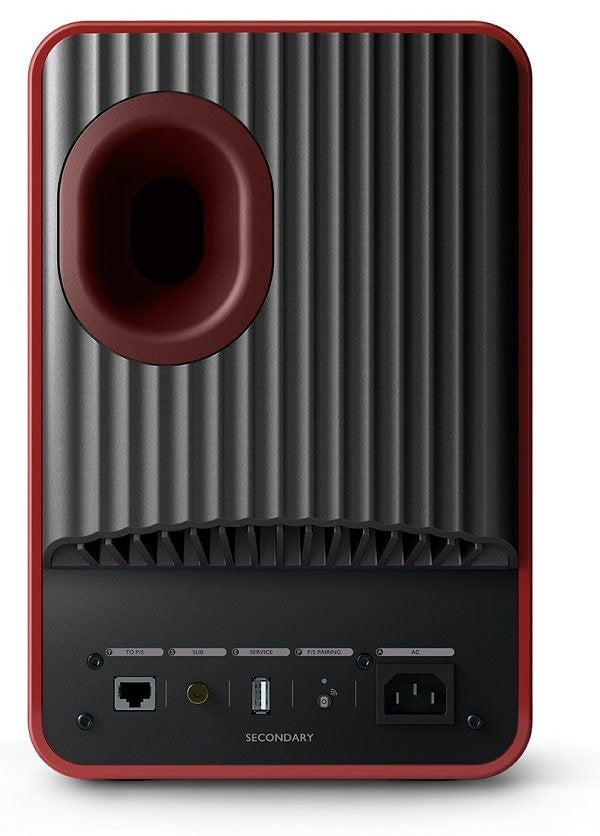 Kef LS50 Wireless 2 Boekenplank speaker - Grimson Red (per paar)