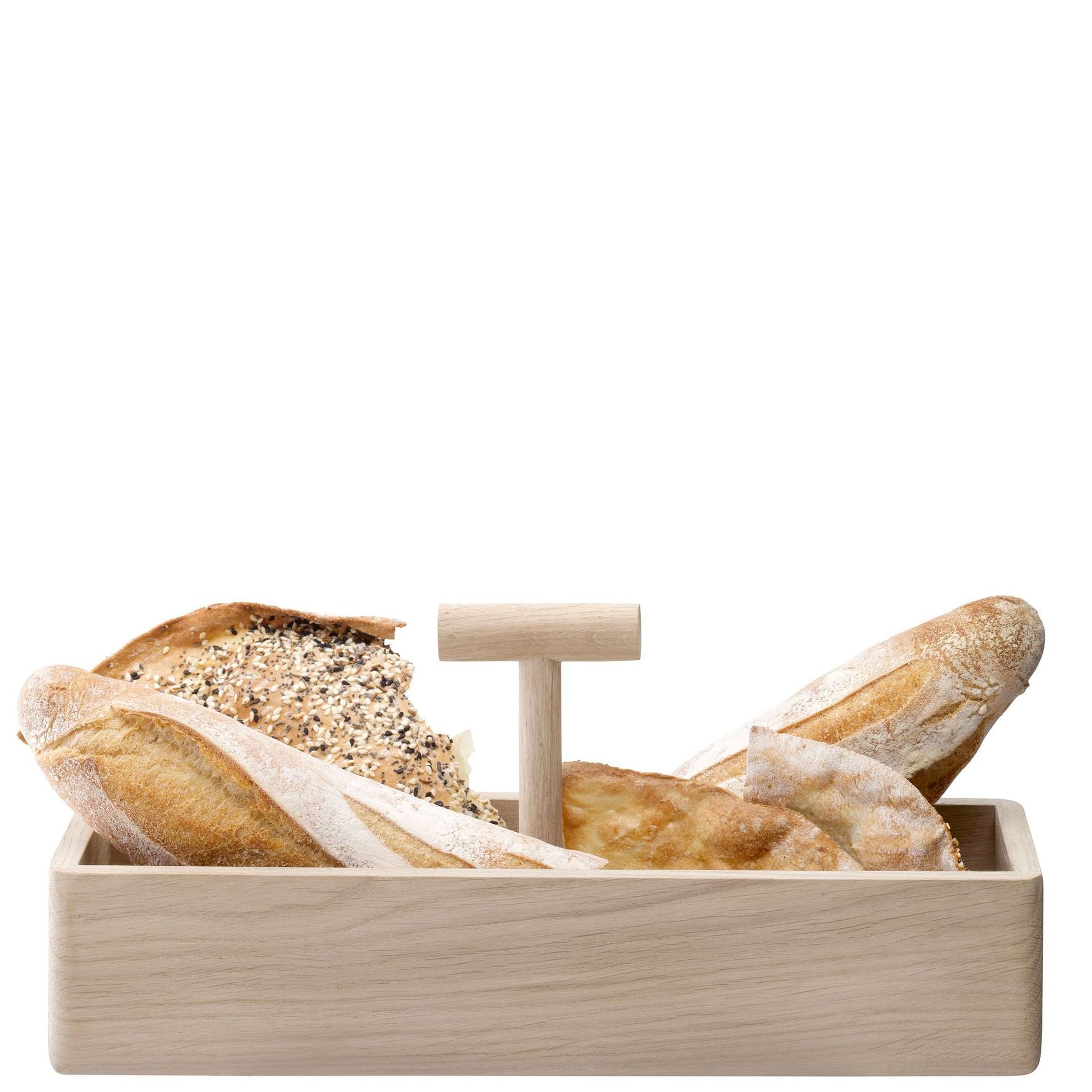 L.S.A. Dine Oak Bread Basket H16 cm L35 cm W12 cm *