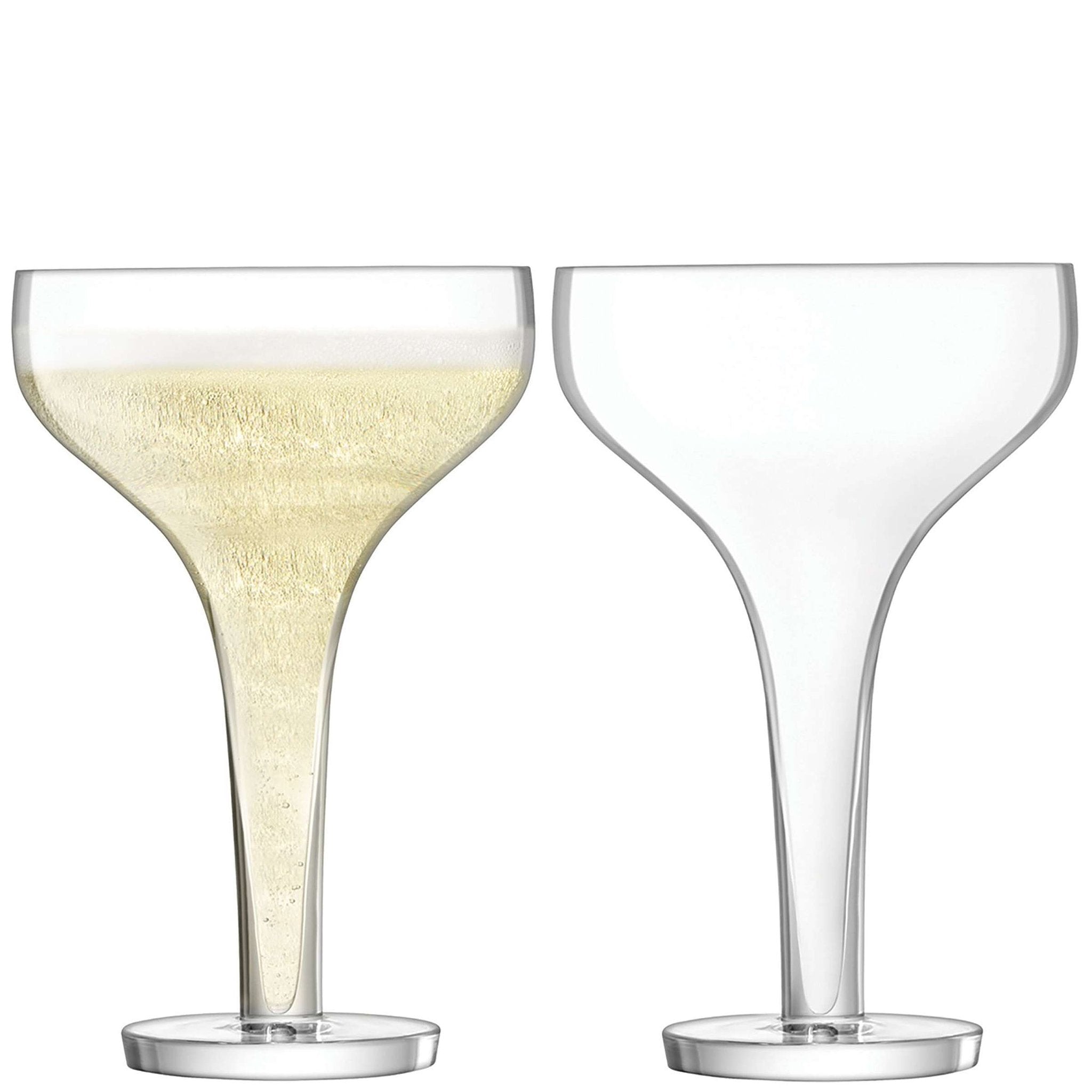 L.S.A. Epoque Champagne Saucer 150 ml Clear x 2