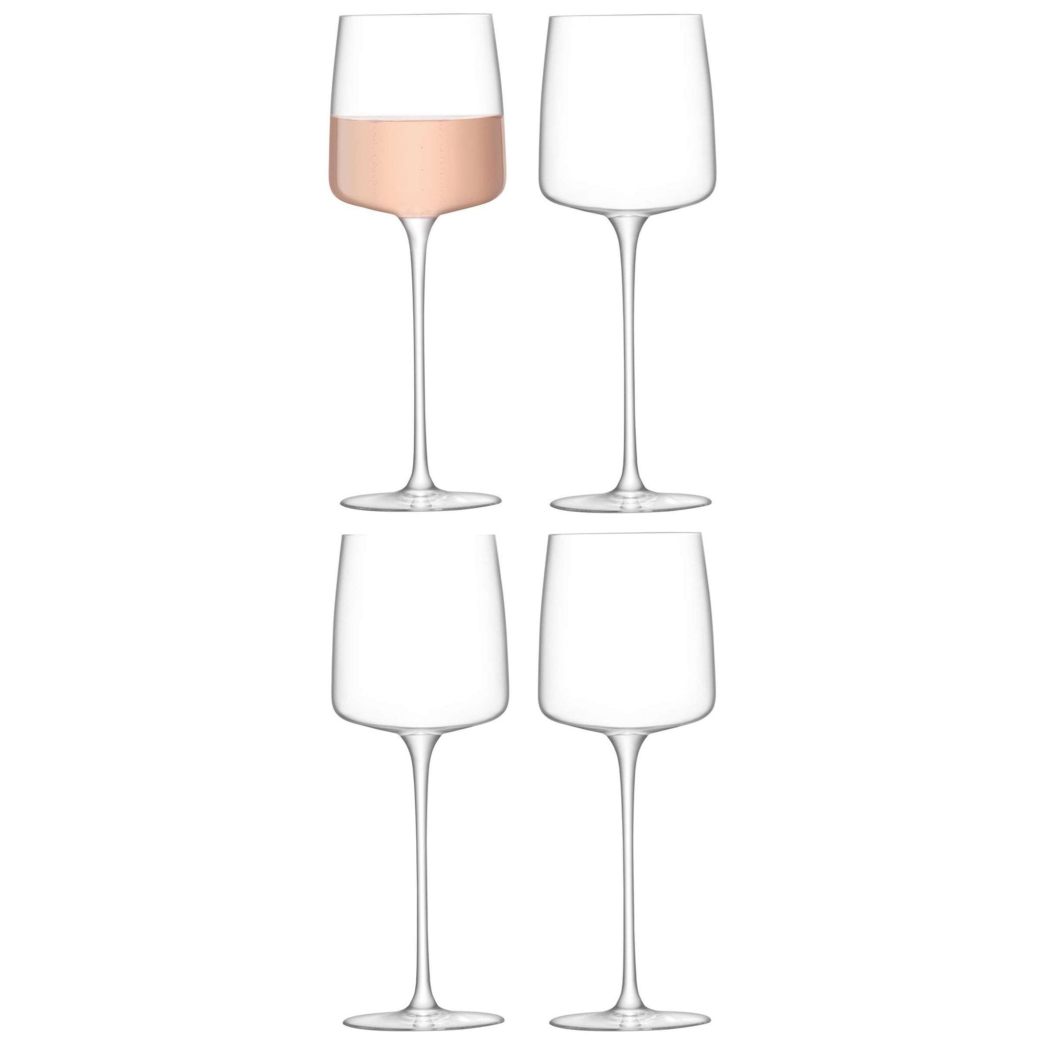 L.S.A. Metropolitan Wine Glass 350 ml Clear x 4