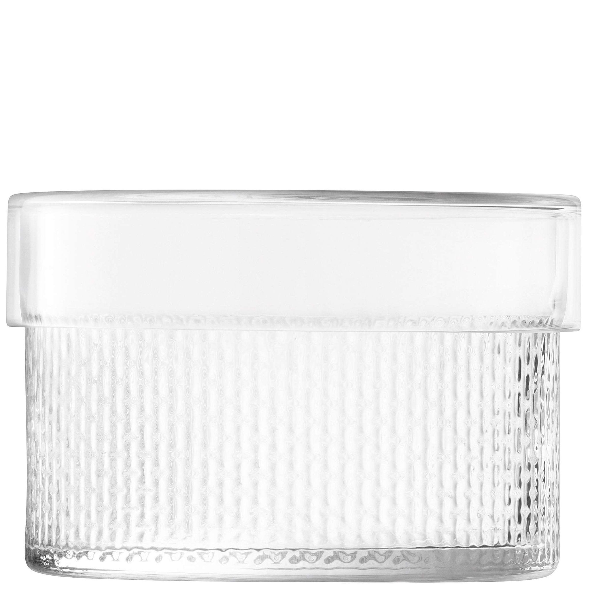 L.S.A. Wicker Container & Lid Ø 19 cm/H12,5 cm Clear