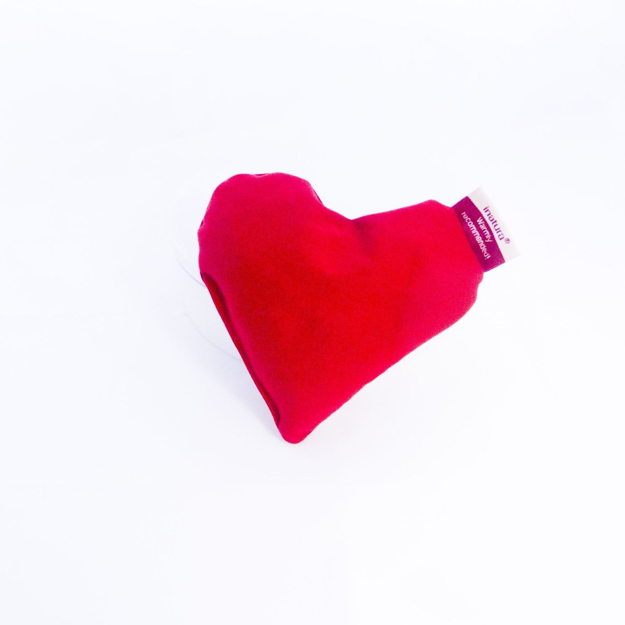 Little heart red - 3 hartvormige kersenpitkussentjes -  warmtekussentje voor microgolfoven