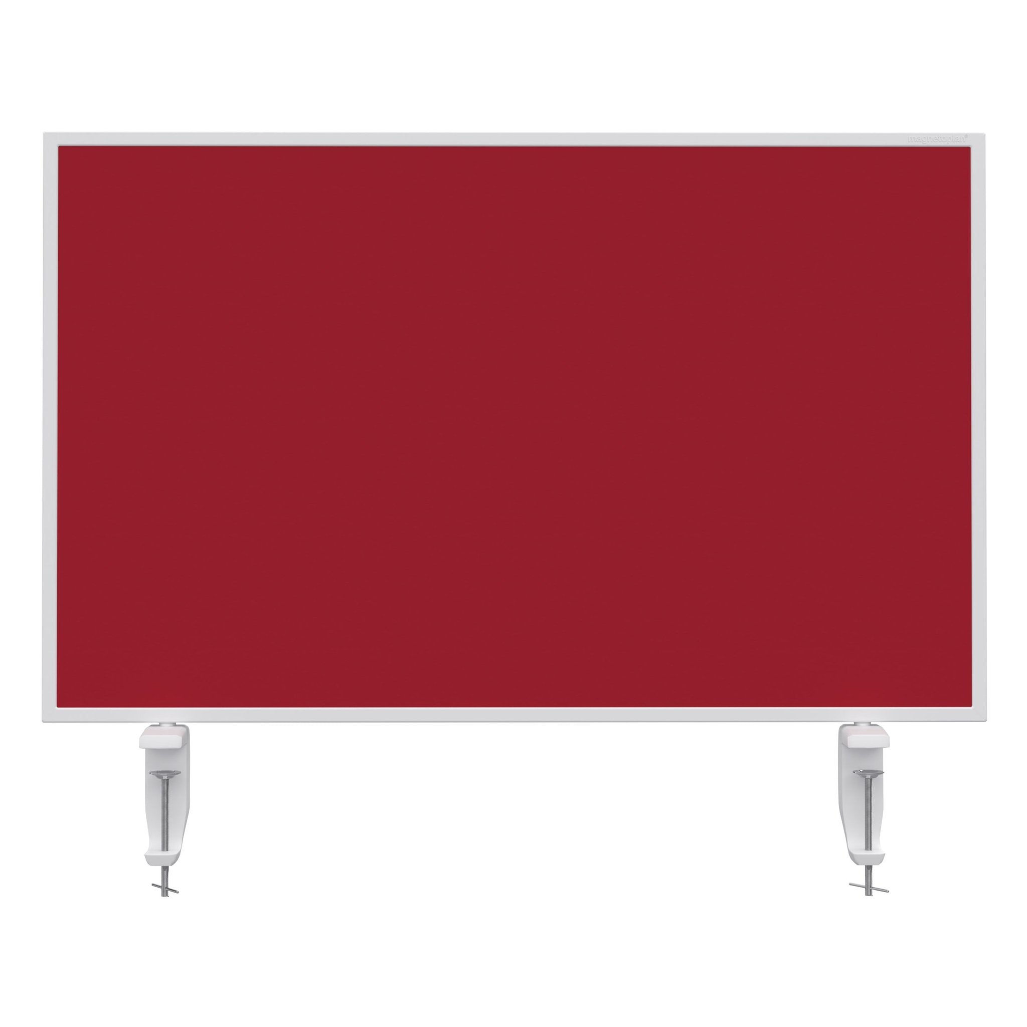 Magnetoplan Tafelscheiding Variopin - 80x50cm - 1 pagina whiteboard - 1 pagina vilt - rood