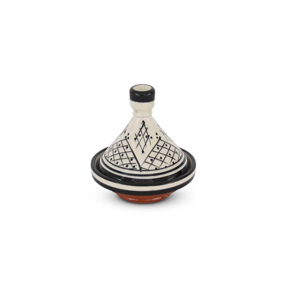 Marokkaanse Tajine mini Zwart Zerbia Ø 11 x 12cm