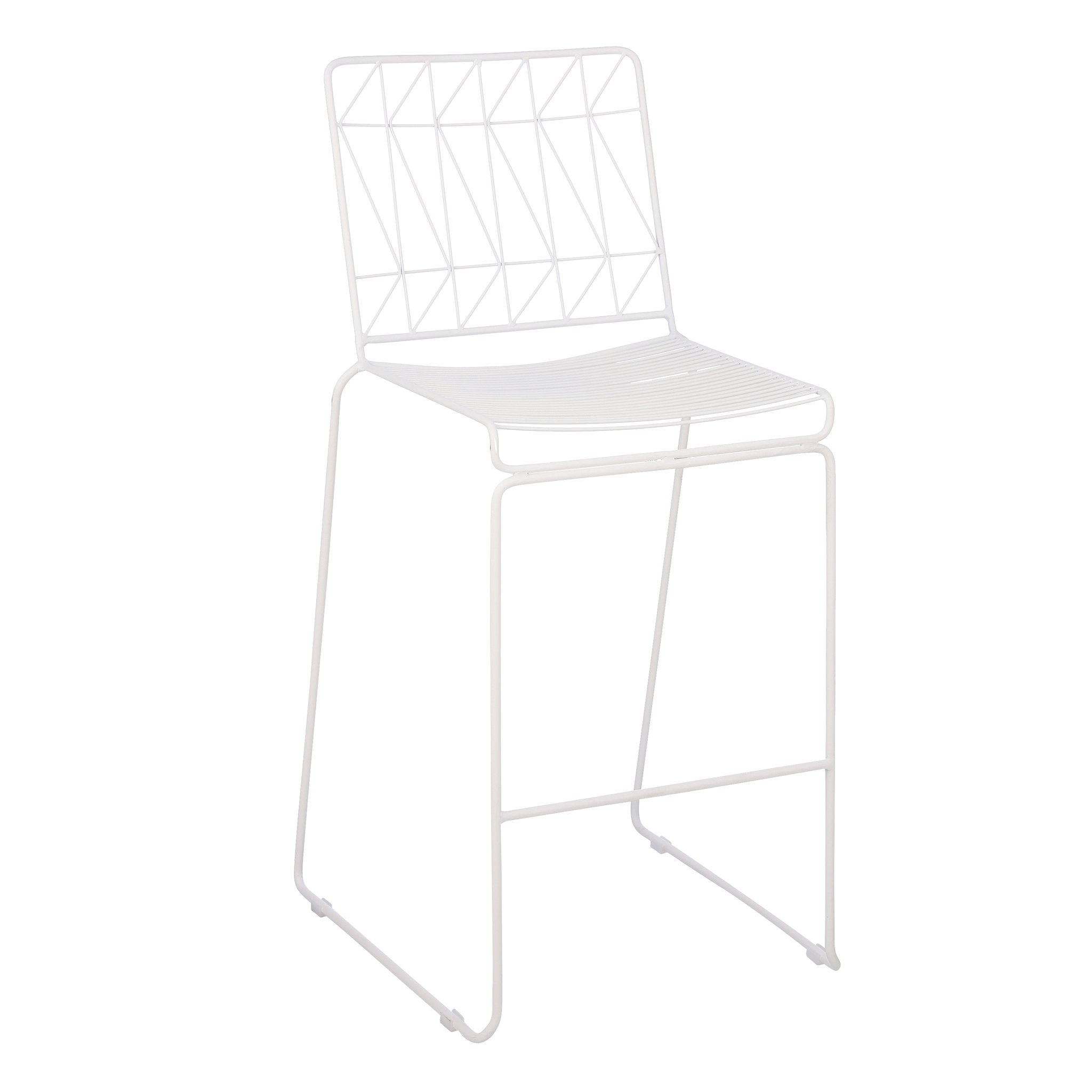Mica Decorations Bueno Bar Stool for Outdoors - L53 x B55 x H108 cm - White