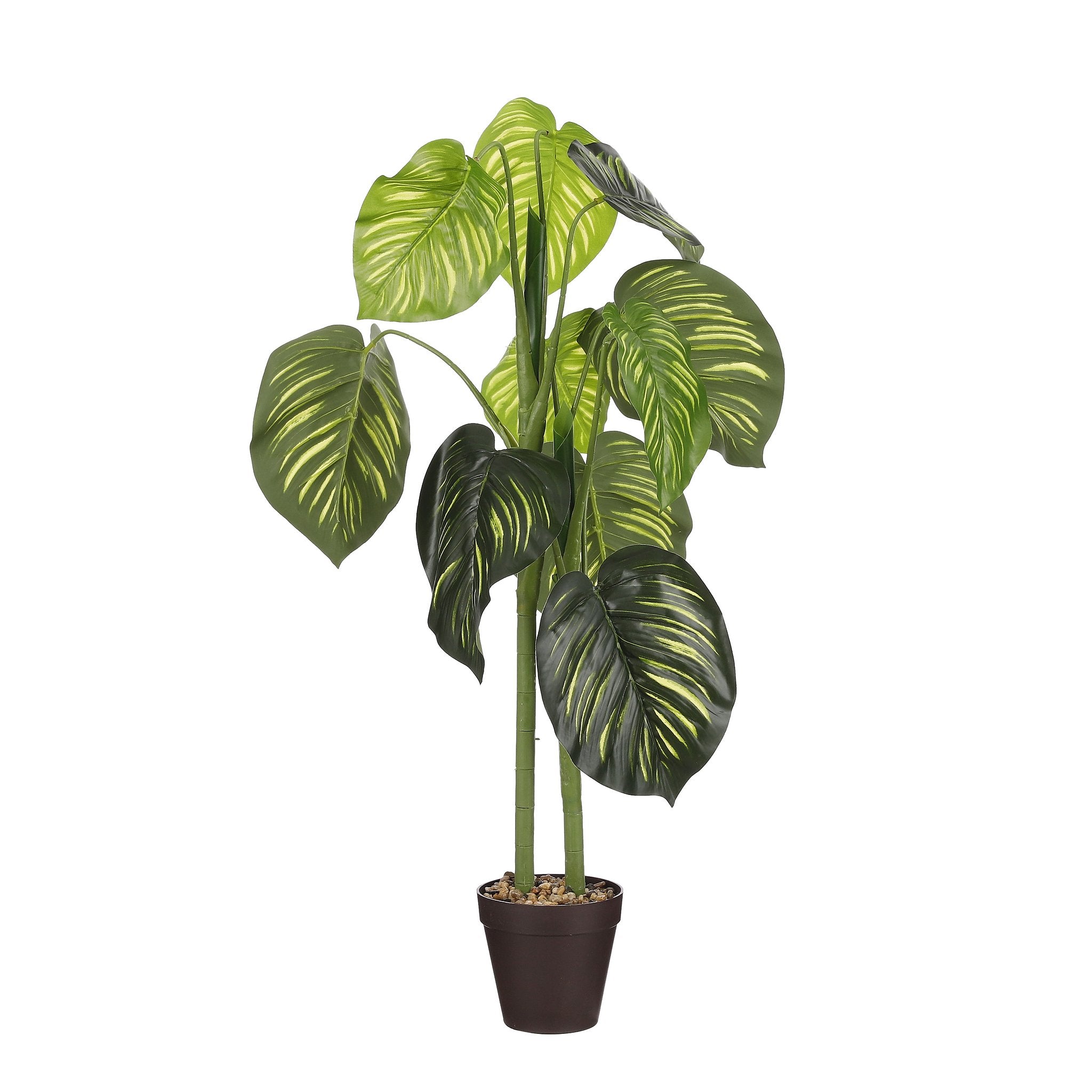 Mica Decorations Caladium Artificial Plant in Pot - H100 x Ø50 cm - Green