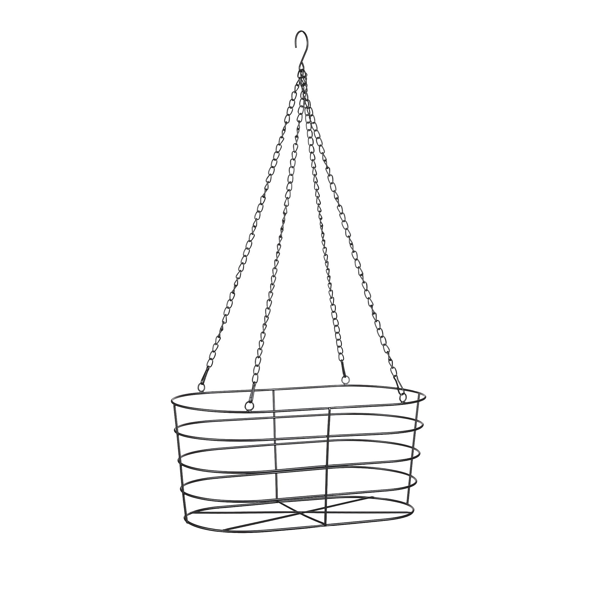 Mica Decorations Callee Hanging Basket for Plants - L43 x W21 x H76 cm - Metal - Black