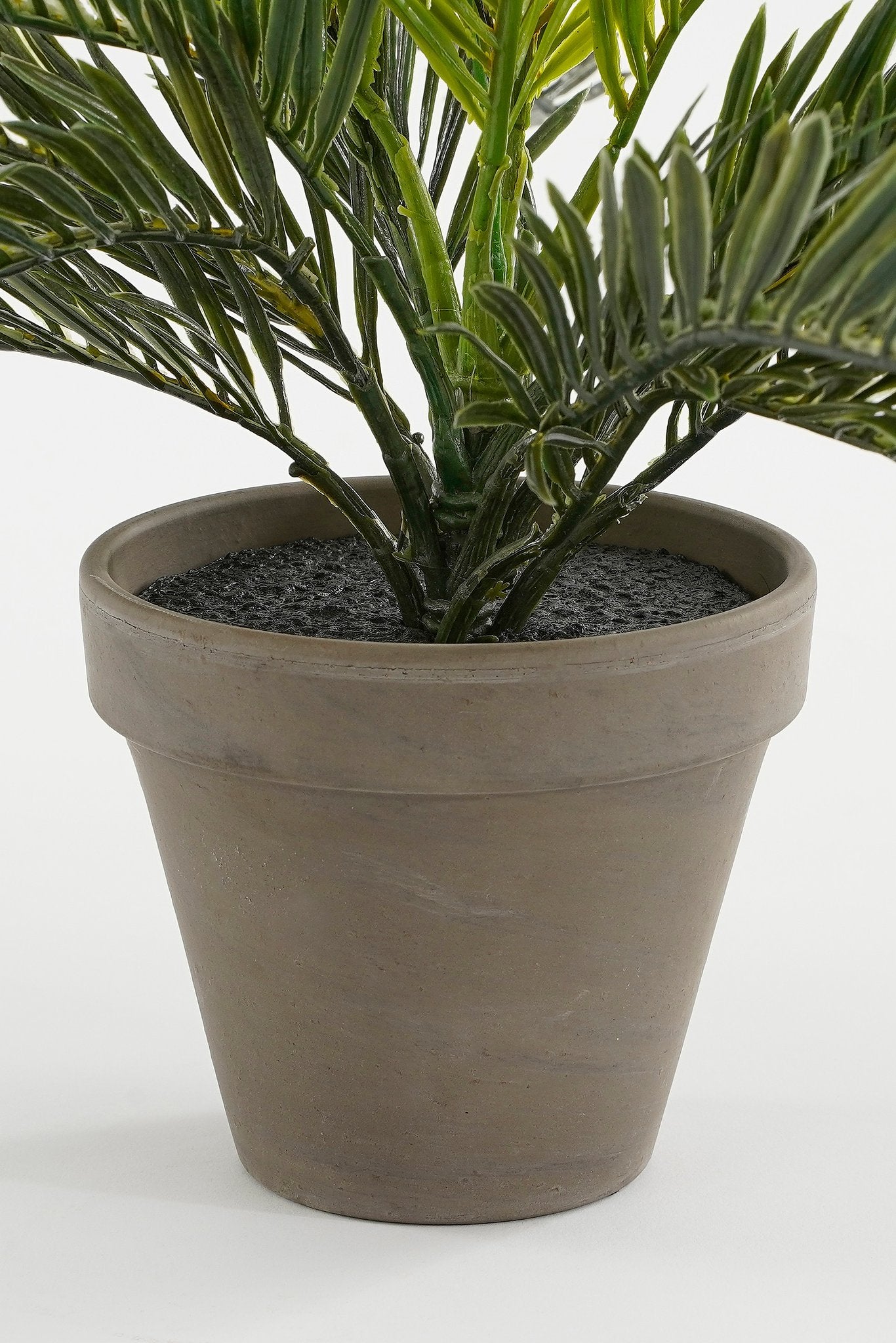 Mica Decorations Cycas Palm Artificial Plant in Plant Pot Stan - H33 x Ø34 cm - Green