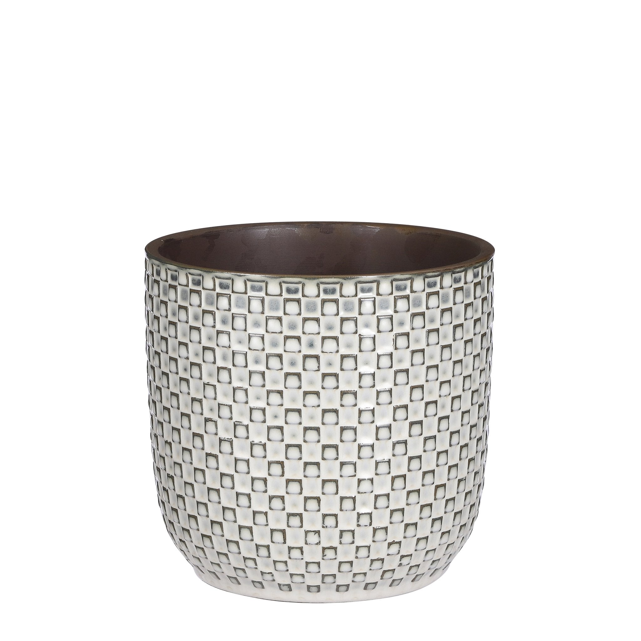 Mica Decorations Daan Plant Pot - H17,5 x Ø19 cm - White