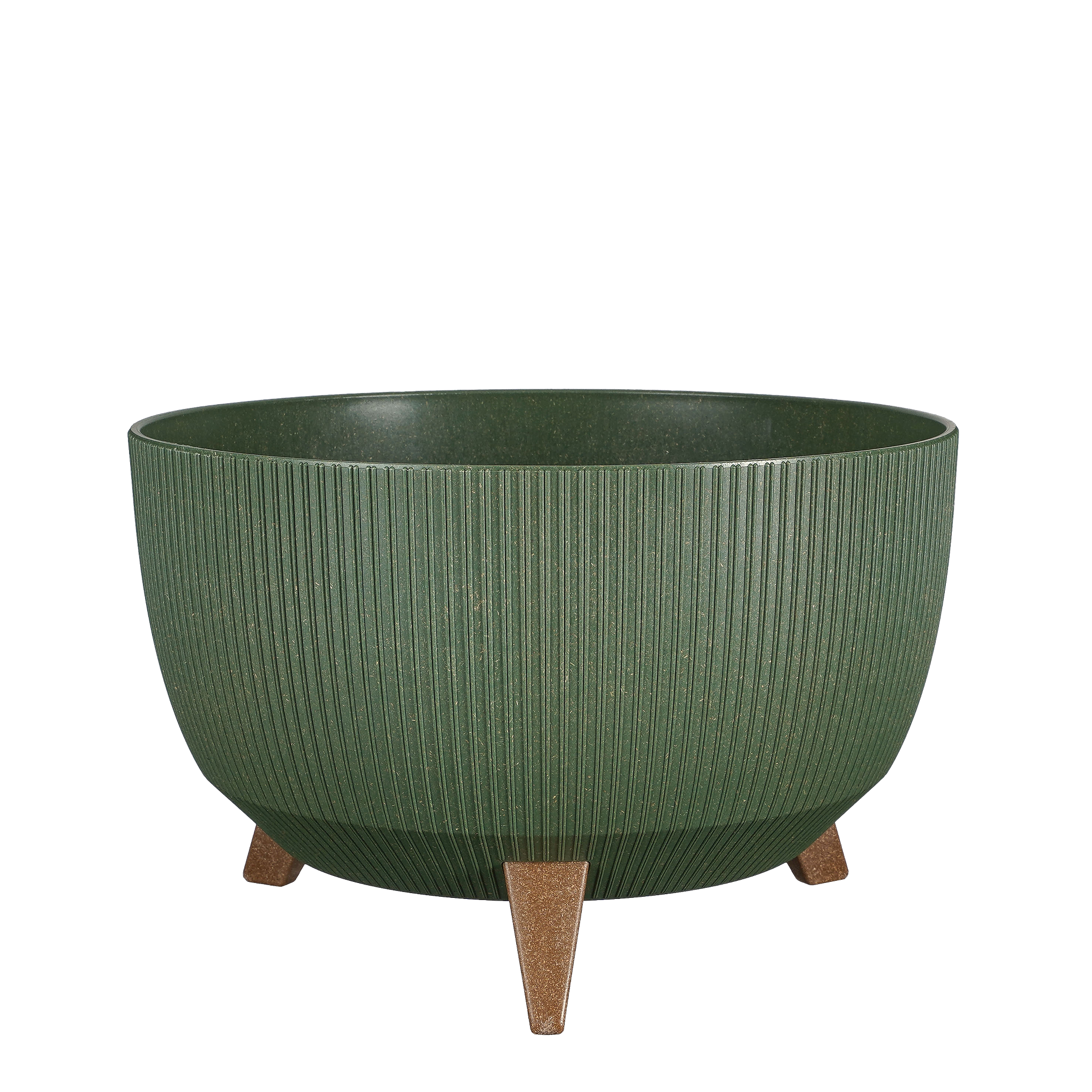 Mica Decorations Doppio Plant Pot with Legs - H20.5 x Ø40 cm - Polypropylene - FSC Mix - Green