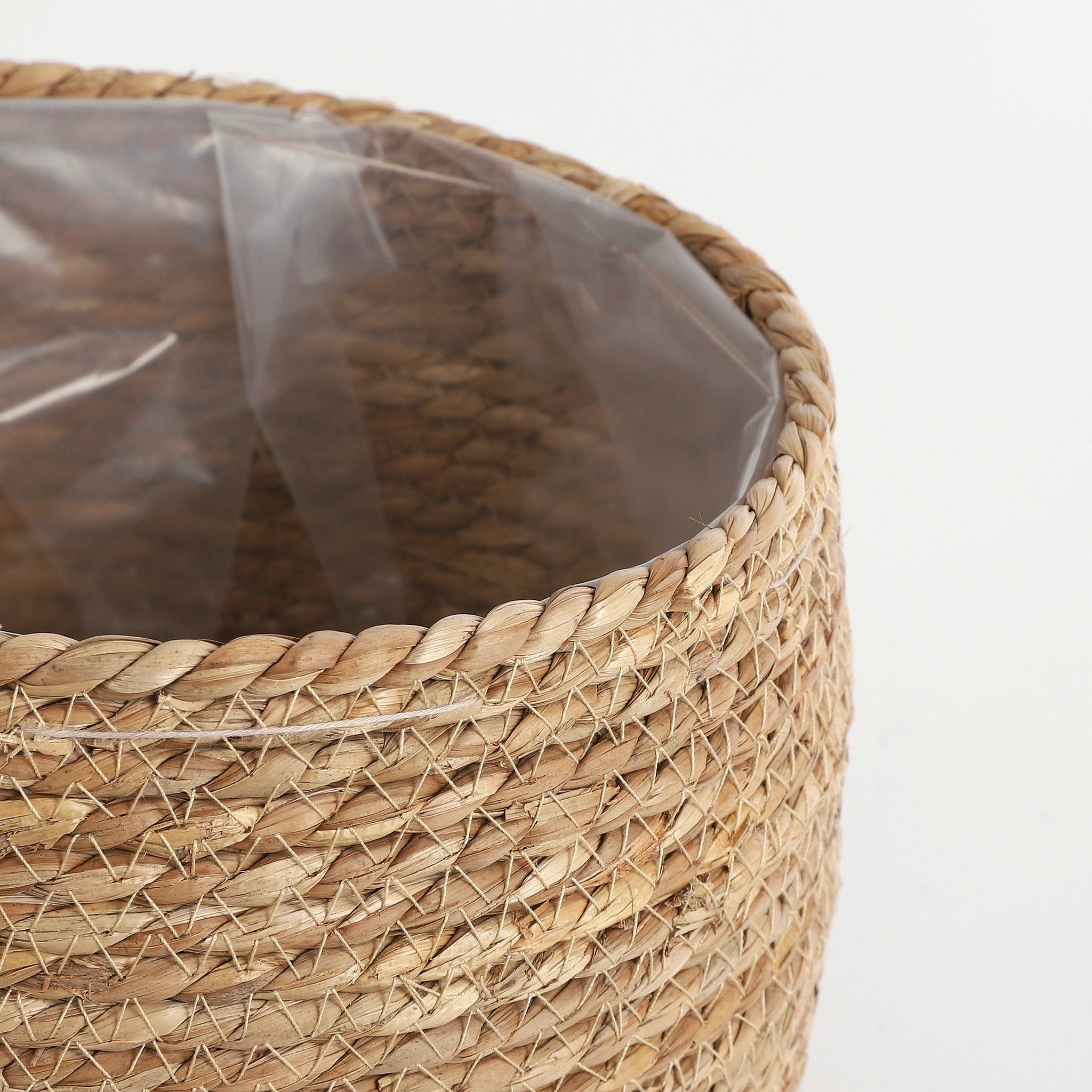 Mica Decorations Jorck Plant Basket - H24 x Ø26 cm - Seagrass - Light brown