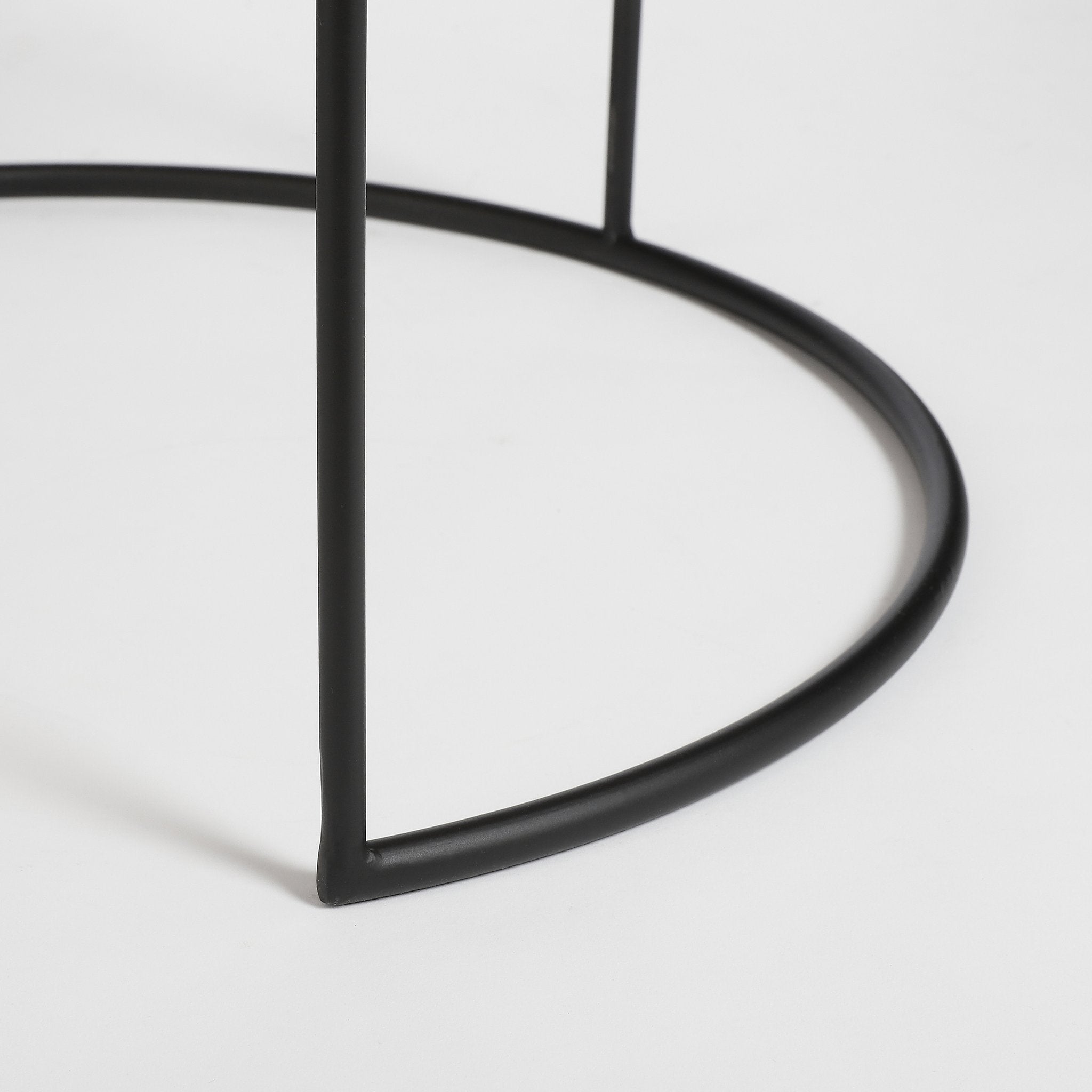Mica Decorations Leandro Side Table - Set of 2 - H45 x Ø45 cm - Black