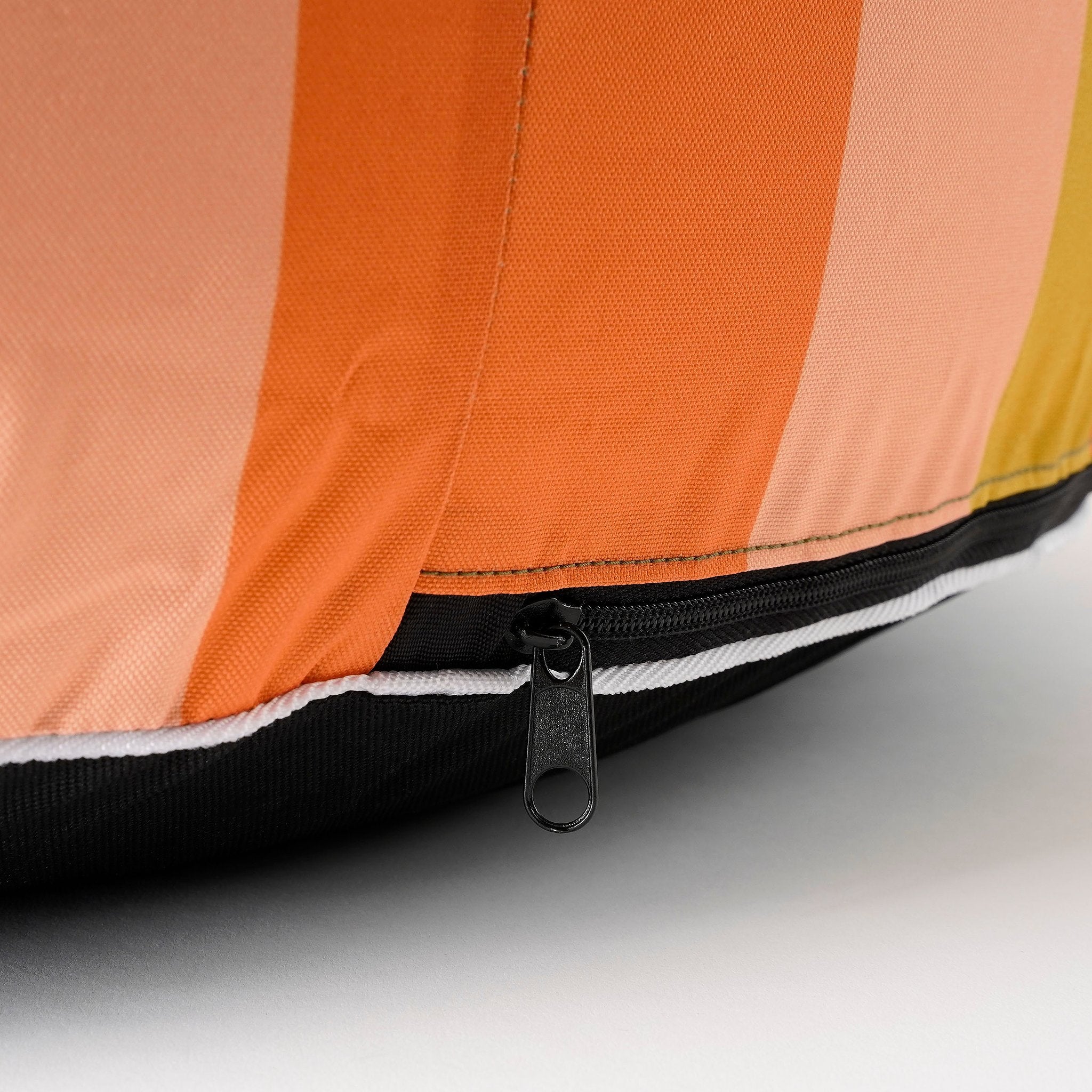 Mica Decorations Novia Inflatable Pouf Striped - H37 x Ø80 cm - Orange