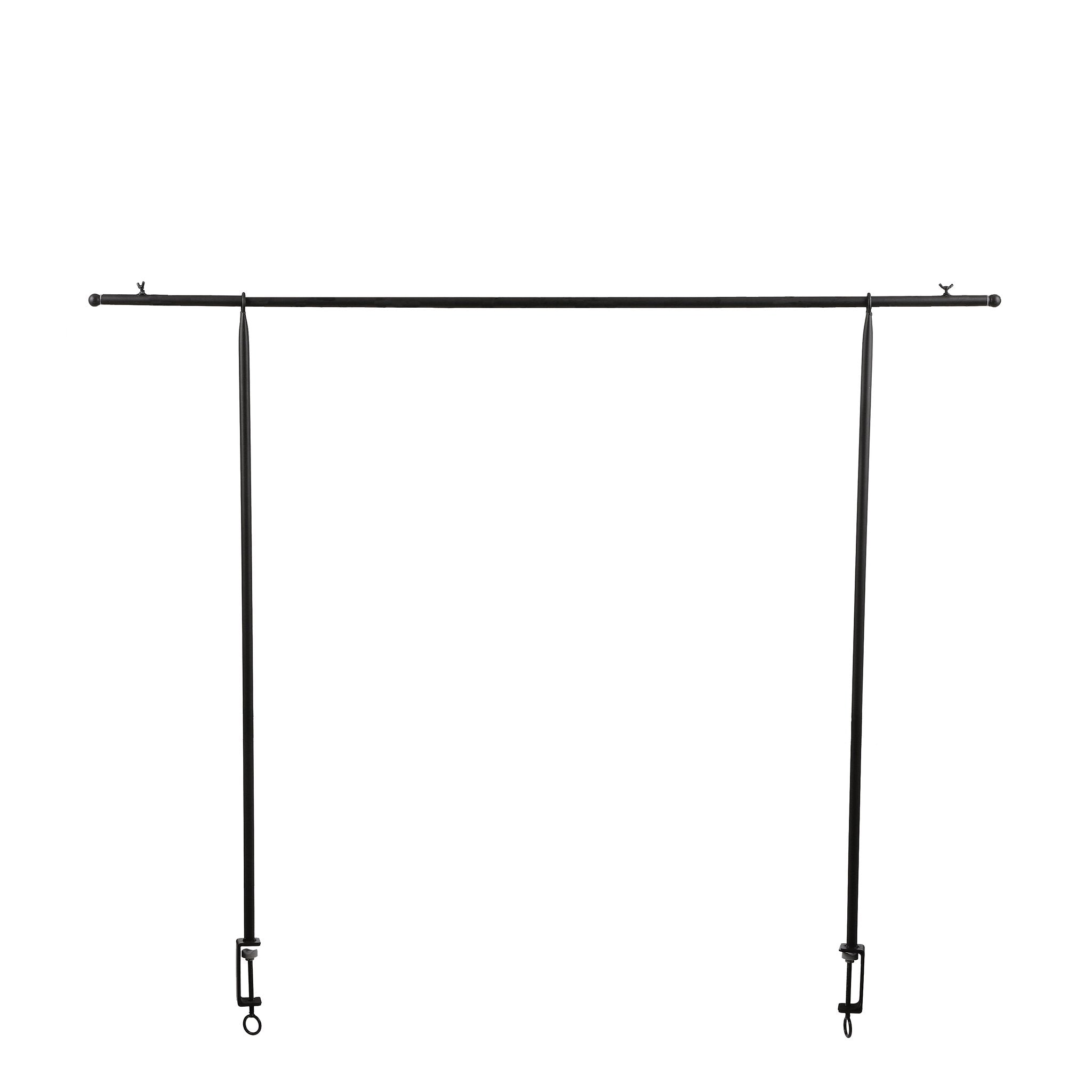 Mica Decorations Over-the-Table Rod - H110 x L223-250 cm - Metal - Black