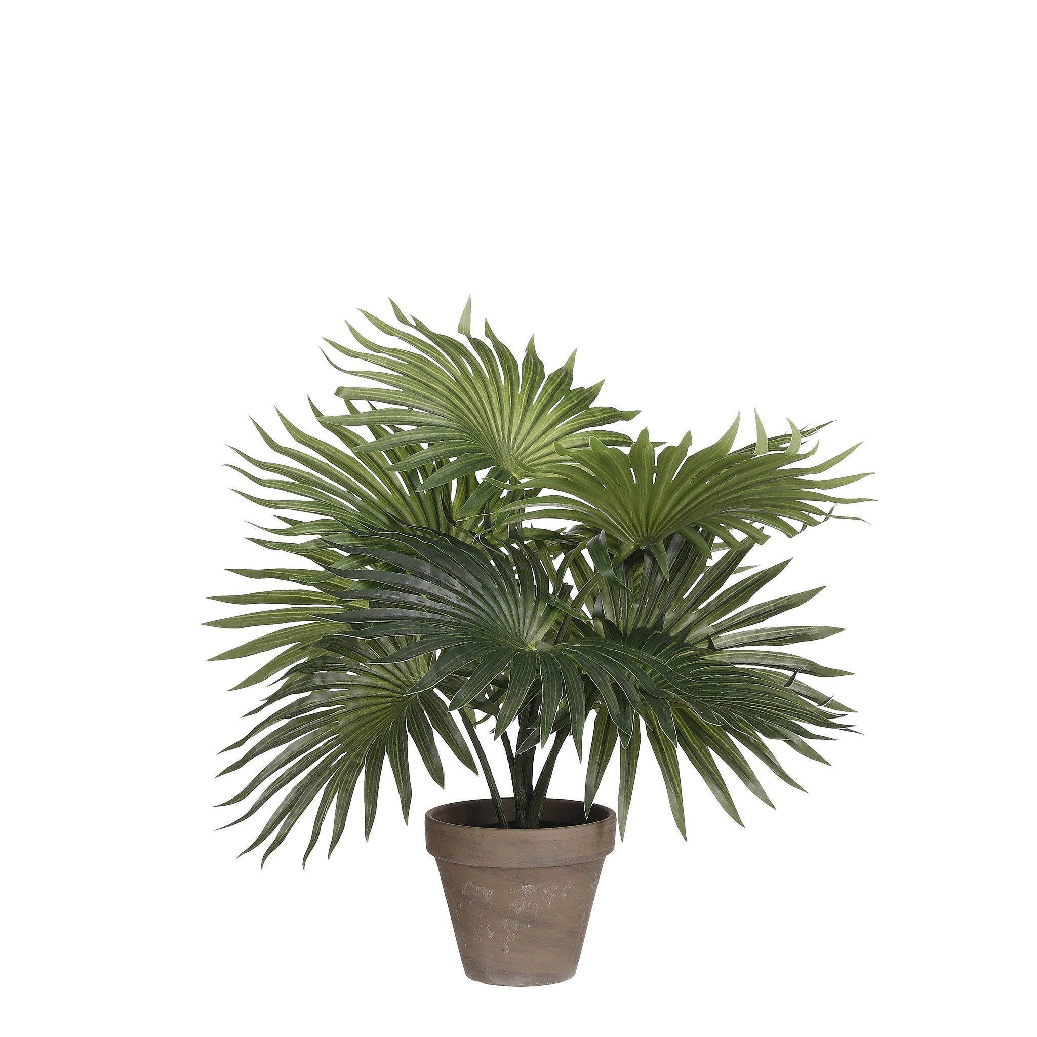 Mica Decorations Palm Artificial Plant in Plant Pot Stan - H40 x Ø35 cm - Green