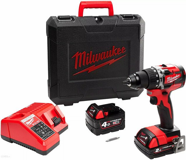 Milwaukee M18 CBLPD-422C 18V accu klopboor-/schroefmachine set (1x 4.0Ah en 1x 2.0Ah accu+lader) in