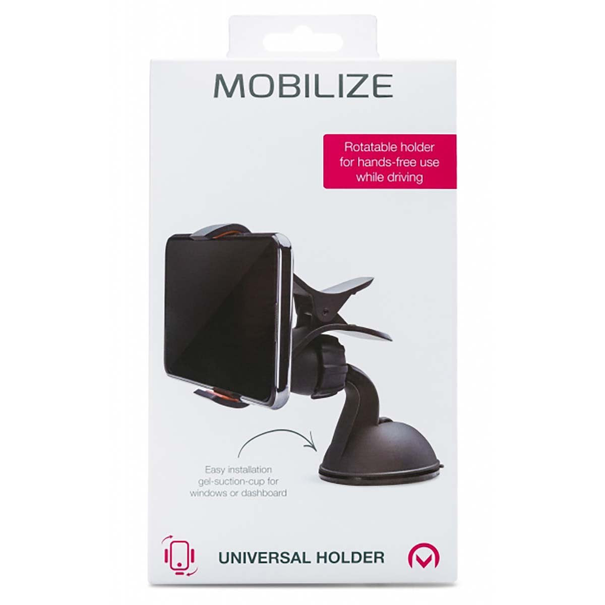 Universeel Smartphonehouder Autoraam en Dashboard Zwart Mobilize