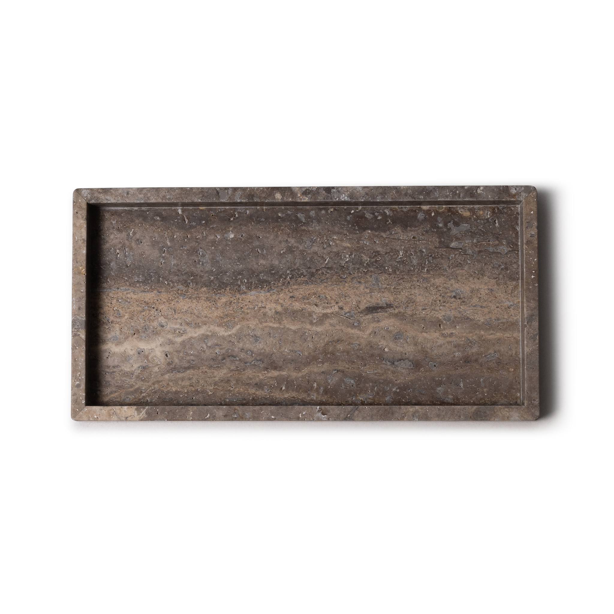 Mooisa Mooisa Dienblad Rechthoek Tray Titanium Travertine 15 x 30 cm