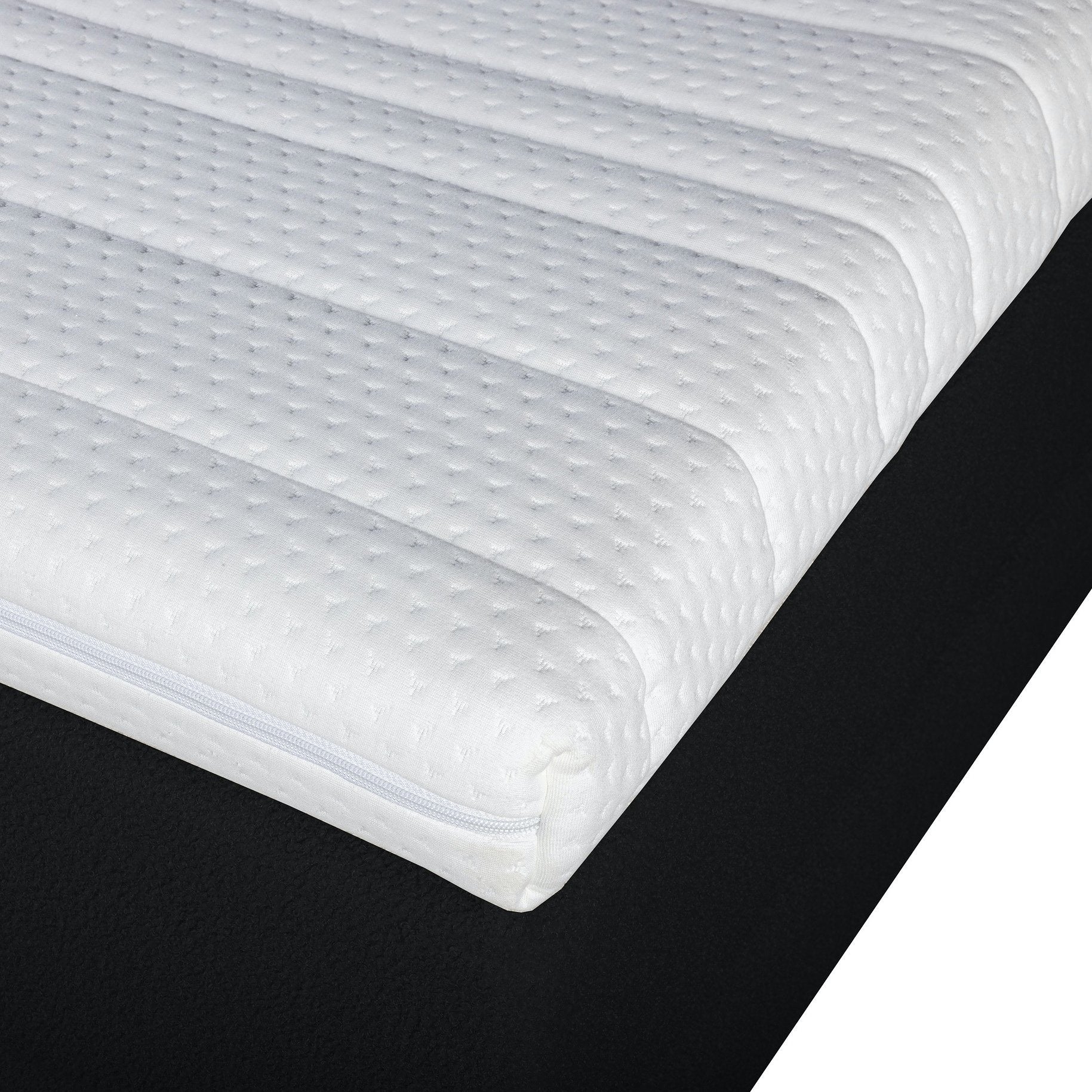 Mörgenn Bouclé Boxspring Zwart 140x200