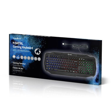 Nedis Bedraad Gamingtoetsenbord | USB 2.0 | Amerikaanse Internationale Indeling | Zwart