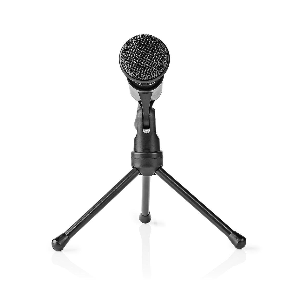 Bedrade Microfoon | Aan/Uitknop | Met Standaard | 3,5 mm Nedis