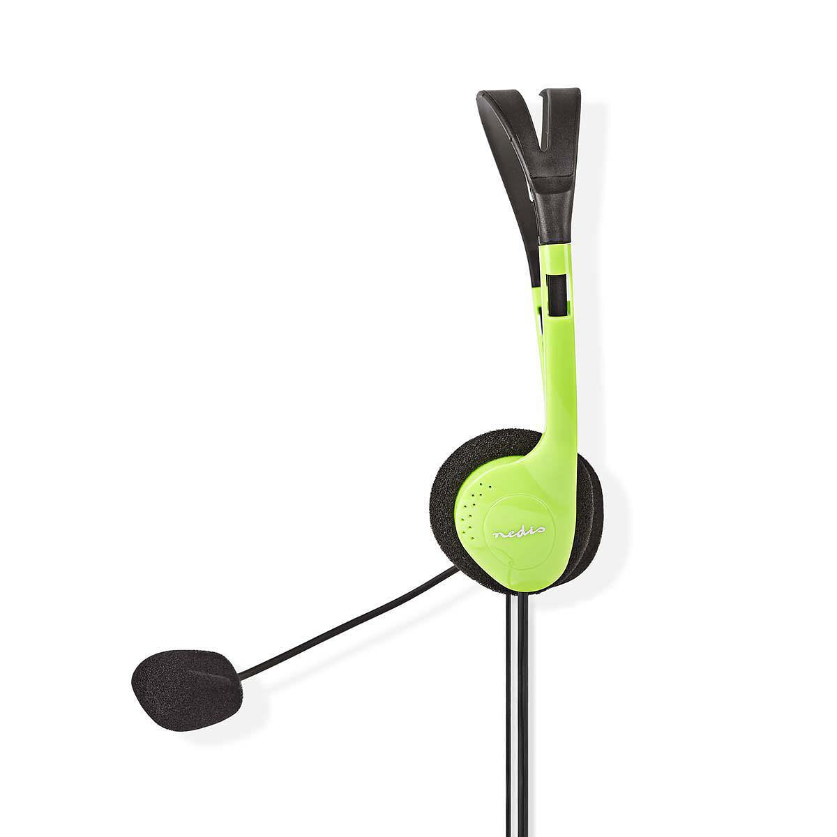 Nedis PC-Headset | On-Ear | 2x 3,5 mm Connectoren | 2,0 m | Groen