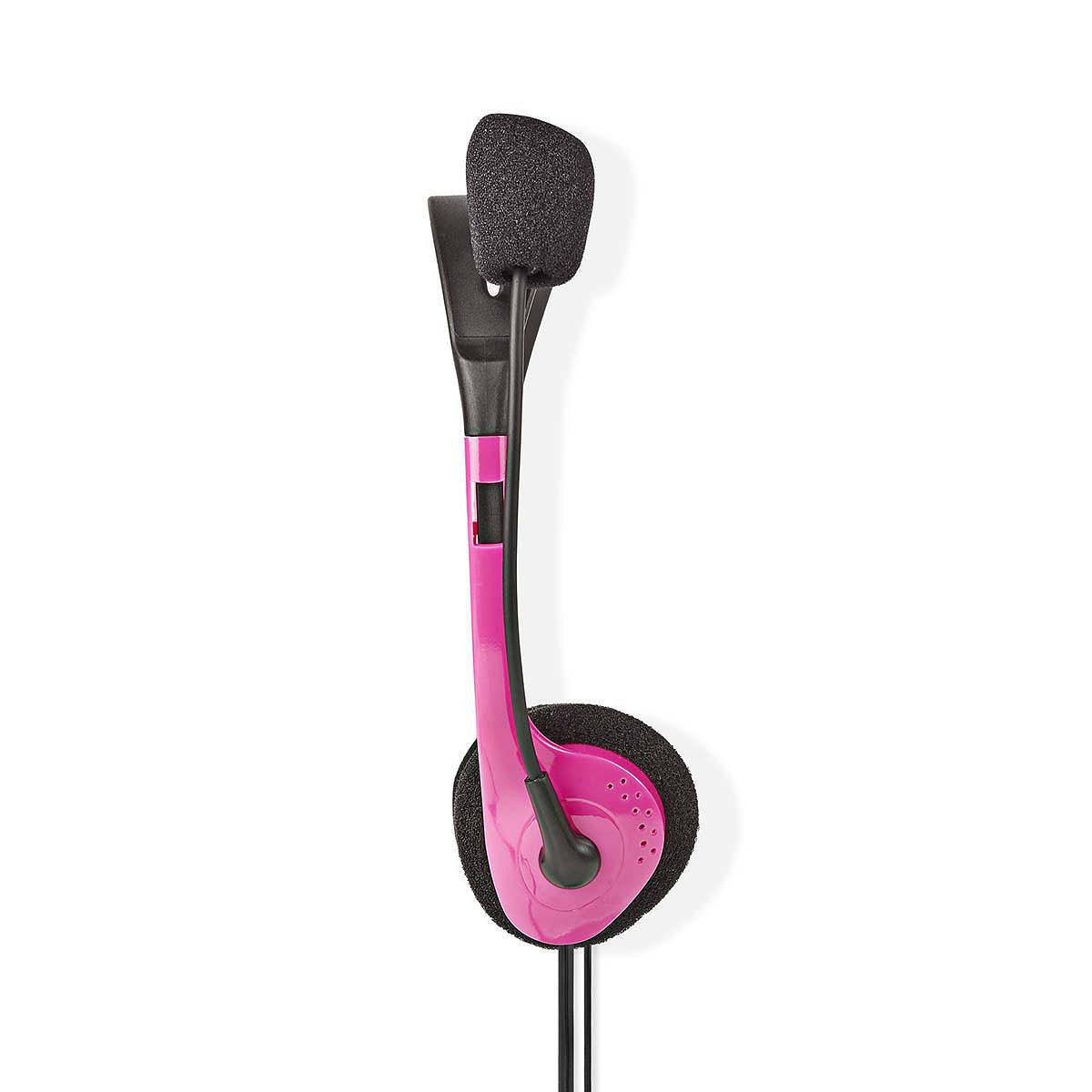 PC-Headset | On-Ear | 2x 3,5 mm Connectoren | 2,0 m | Roze Nedis
