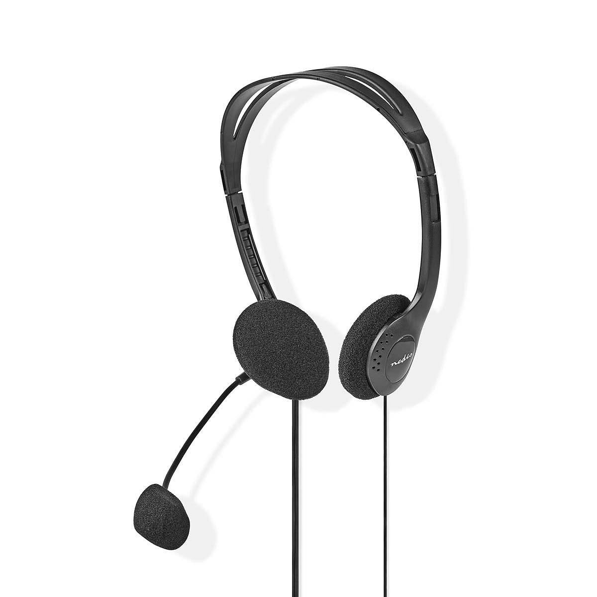 Nedis PC-Headset | On-Ear | 2x 3,5 mm Connectoren | 2,0 m | Zwart