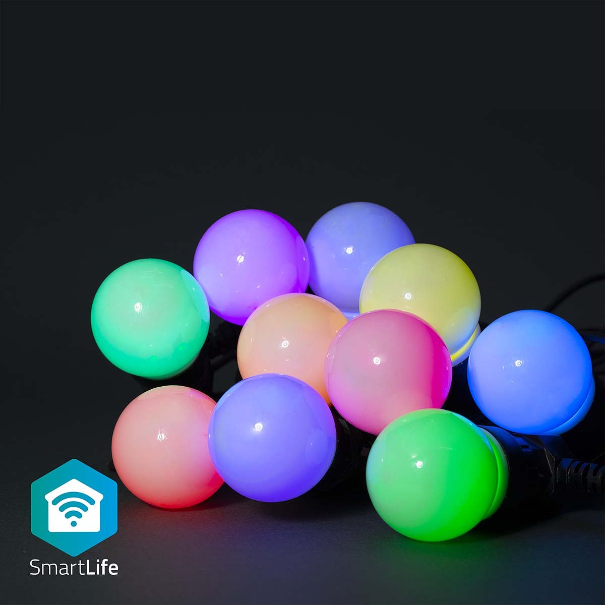 Nedis SmartLife Decoratieve LED | Wi-Fi | RGB | 10 LED's | 9.00 m | Android / IOS