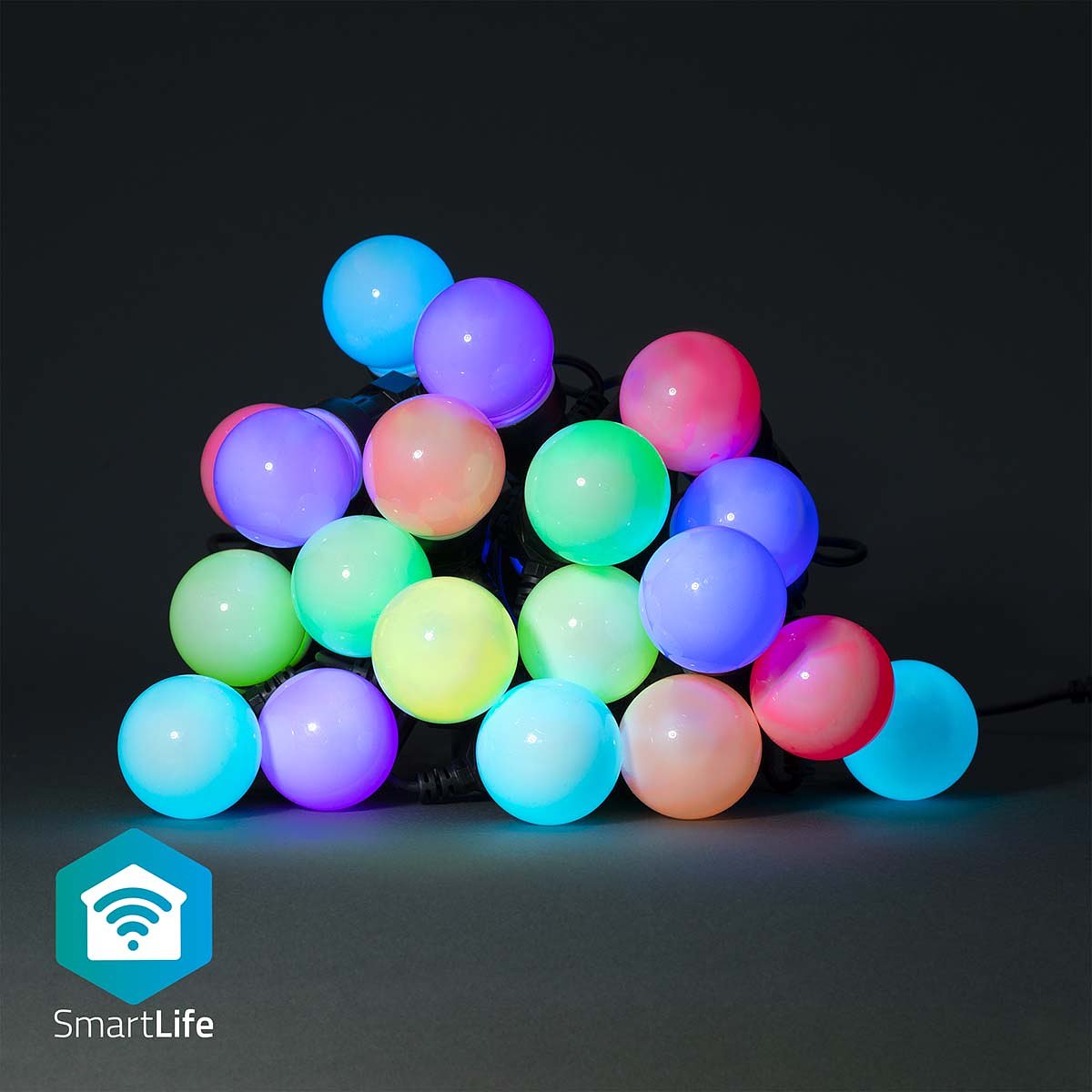 Nedis SmartLife Decoratieve LED | Wi-Fi | RGB | 20 LED's | 10 m | Android / IOS