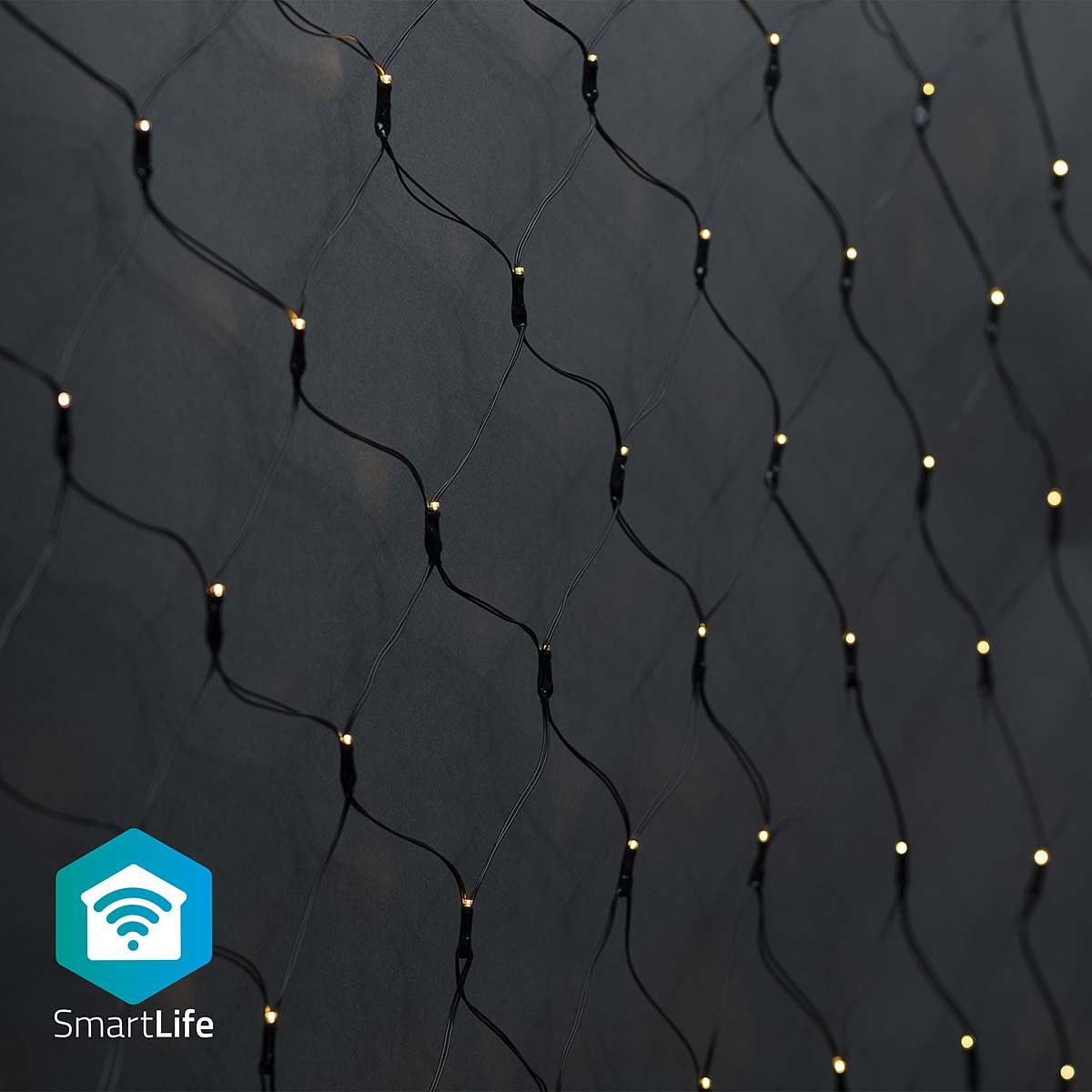 SmartLife Decoratieve LED | Wi-Fi | Warm Wit | 280 LED's | 3 x 2 m | Android / IOS Nedis