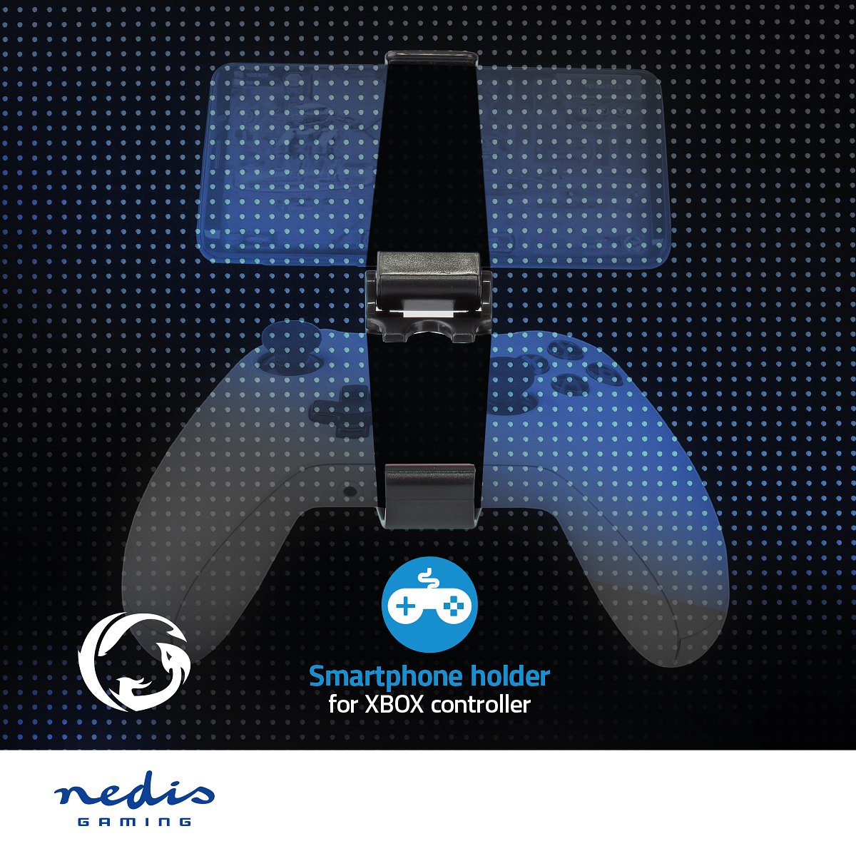 Nedis Telefoonhouder voor gaming | voor Xbox One controller | Universeel | Verstelbaar | Zwart
