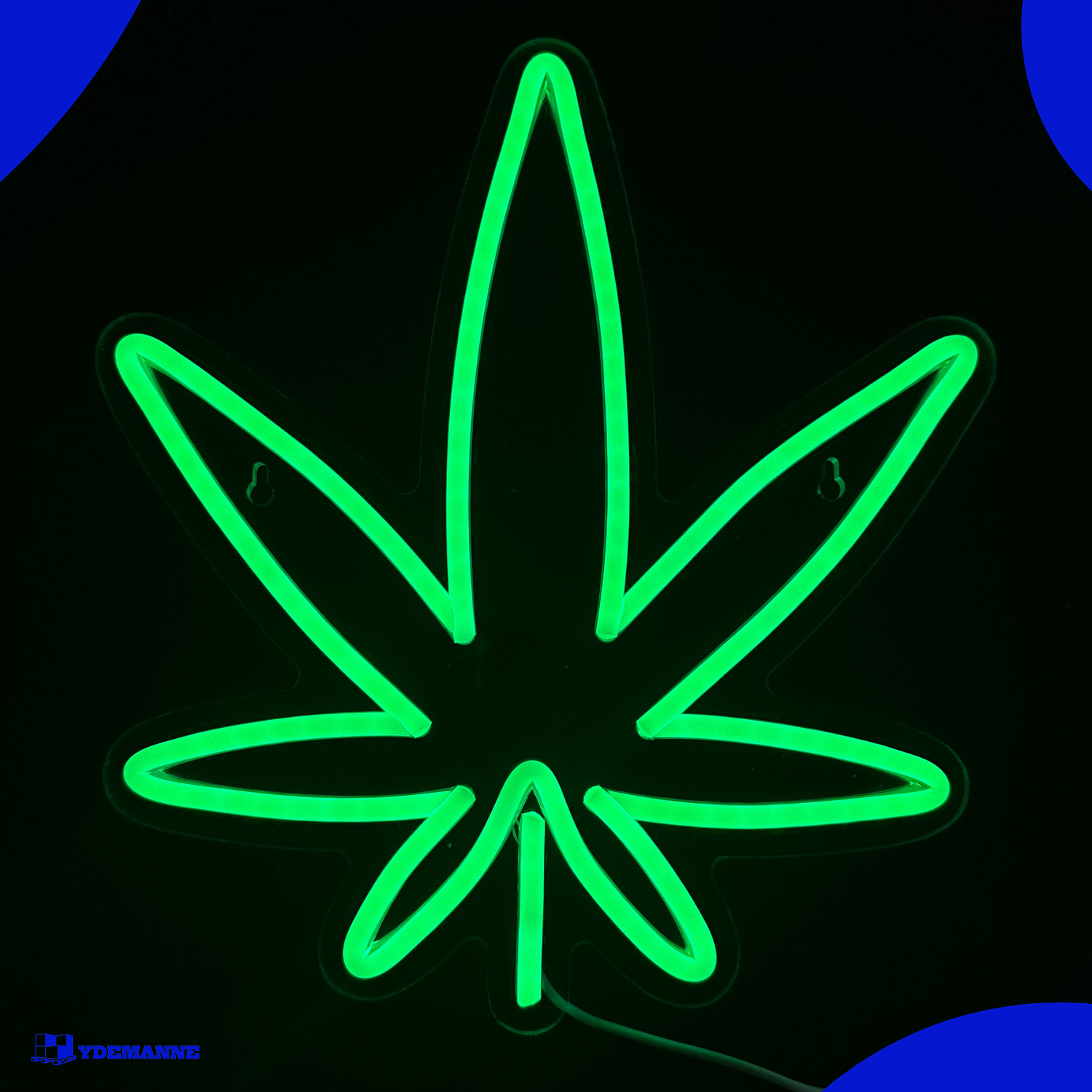 Neon Lamp - Wietplant - Incl. Ophanghaakjes - Neon Sign - Neon Verlichting - 33 x 30 cm