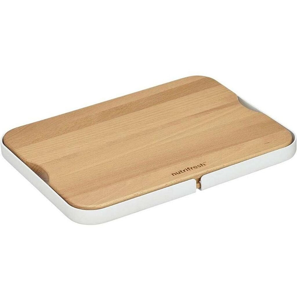 Nutrifresh Snijplank Uitschuifbaar 30.5x25 cm Hout/Wit