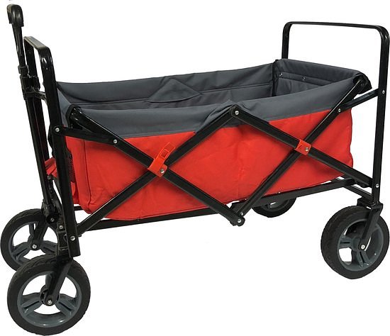 Outdoor Opvouwbare Bolderwagen Rood/Grijs/Zwart